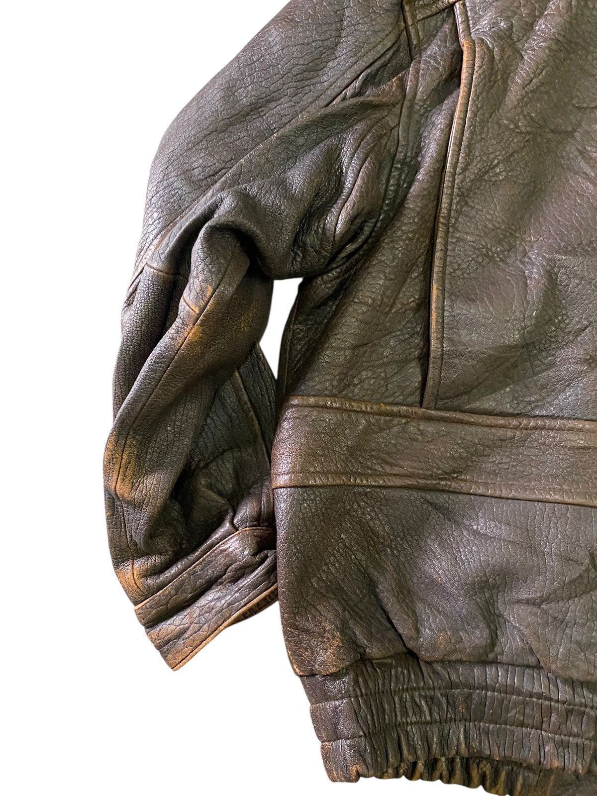Vintage VTG Dougle Homme Japanese Brand Leather Bomber Flight Jacket Size US L / EU 52-54 / 3 - 7 Thumbnail