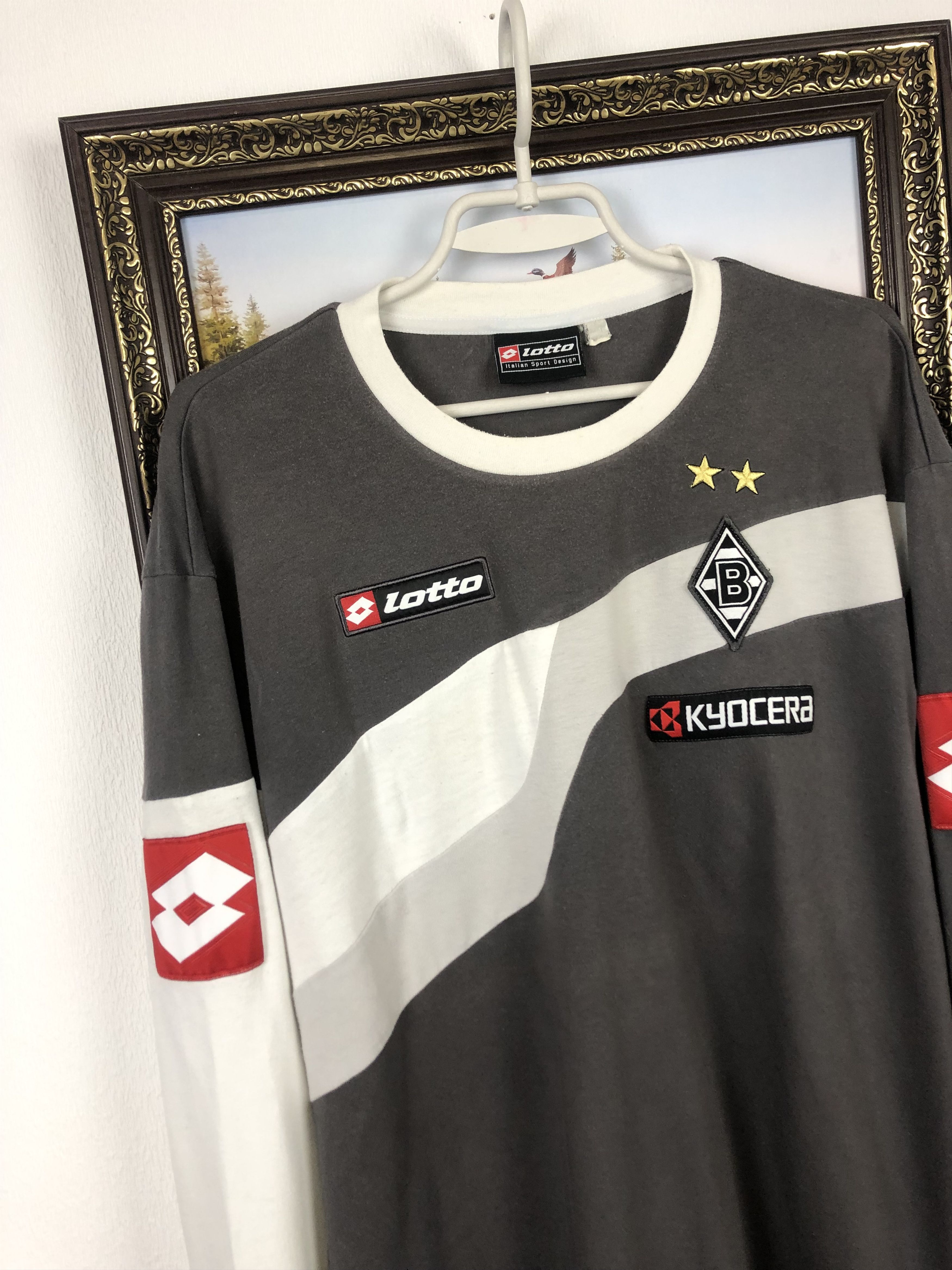 Lotto Sport Borussia Mönchengladbach Football Sweatshirt Shirt Soccer Size US XL / EU 56 / 4 - 3 Thumbnail