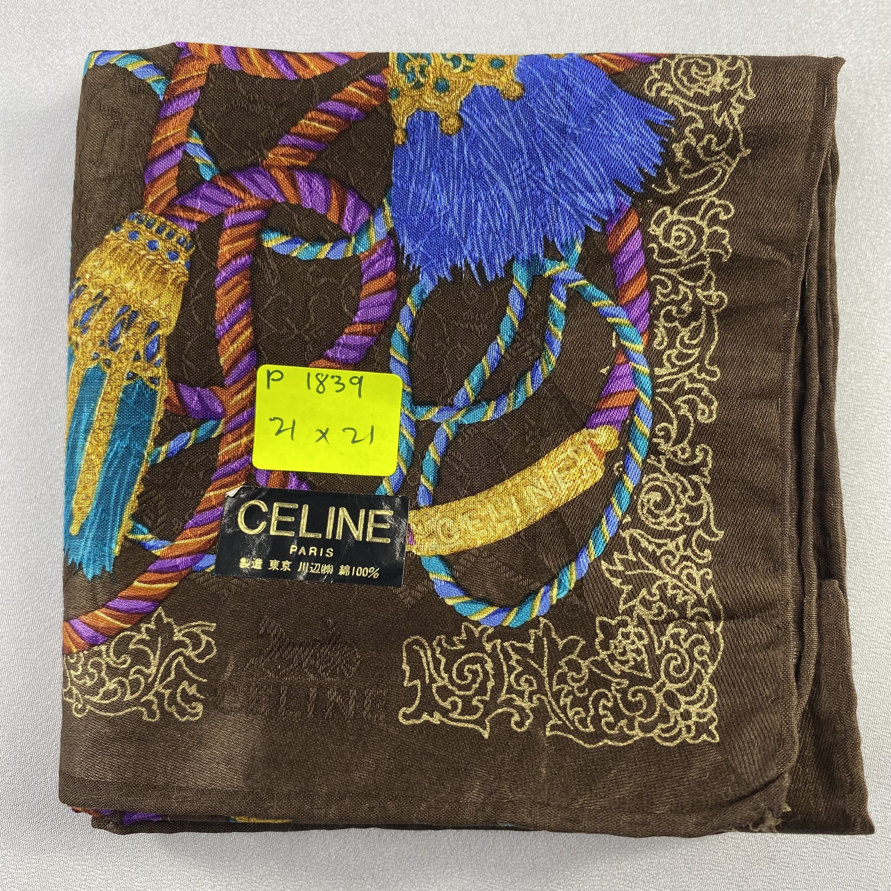 Celine × Vintage NWT Celine Neckerchief / Bandana / Handkerchief-P1839 Size ONE SIZE - 5 Thumbnail