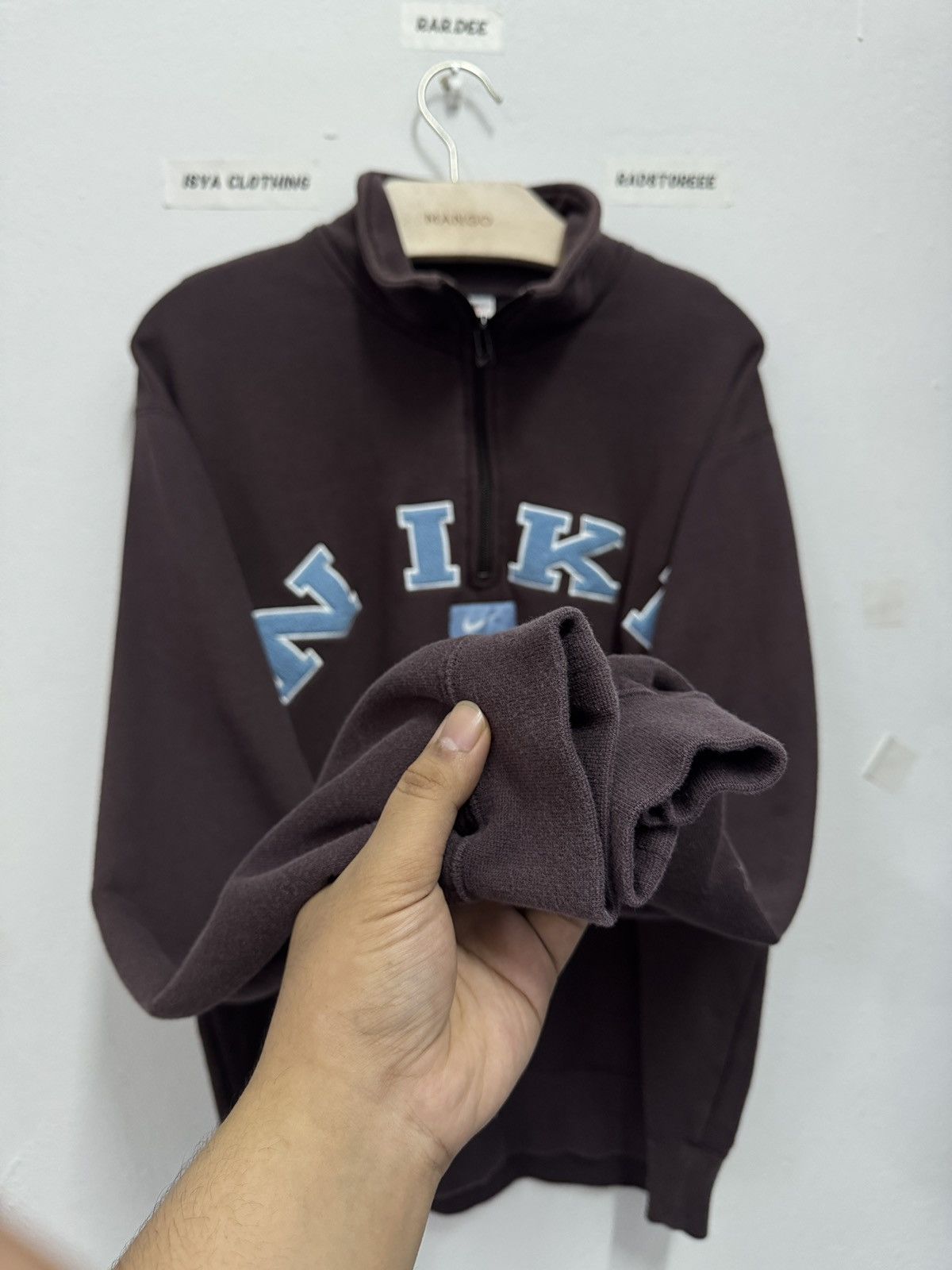 Nike Vintage Nike Spellout Halfzip Size US L / EU 52-54 / 3 - 3 Thumbnail