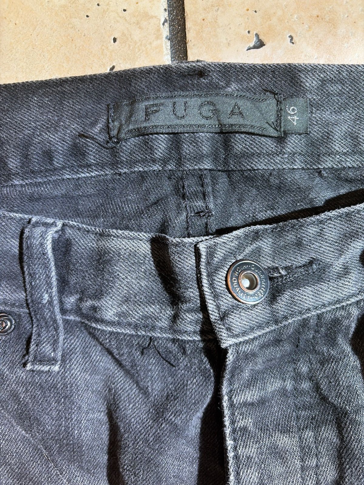 Japanese Brand FUGA Flared Repaired Denim Size US 29 - 4 Thumbnail
