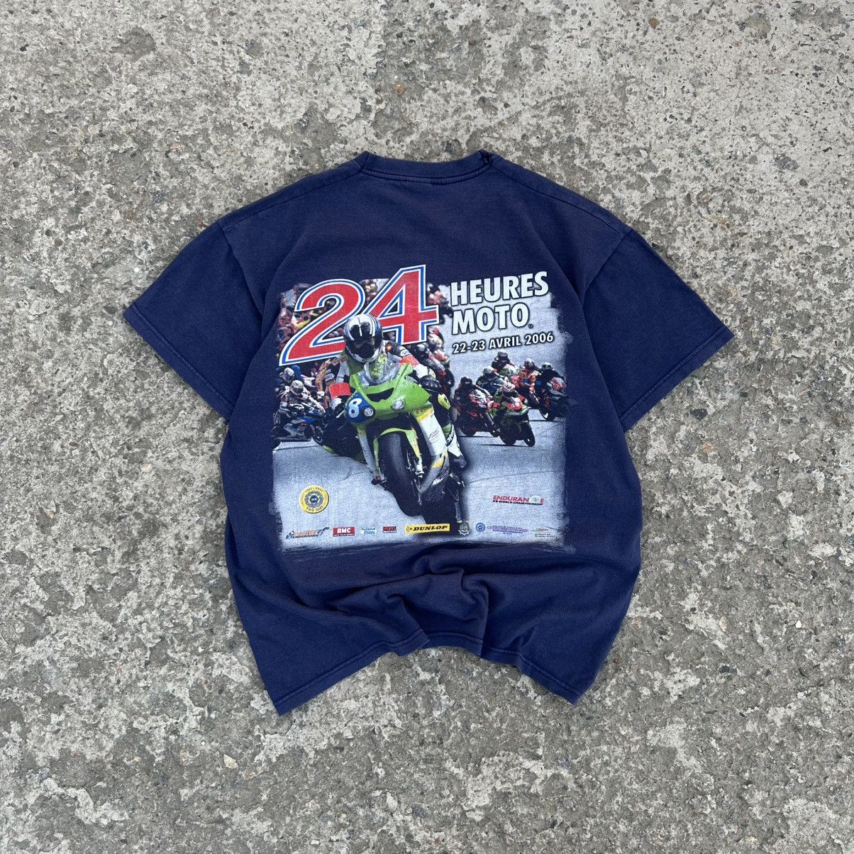 Fruit Of The Loom Vintage Japanese Style Adult 24 Heures Moto 2006 T-shirts Size US L / EU 52-54 / 3 - 1 Thumbnail