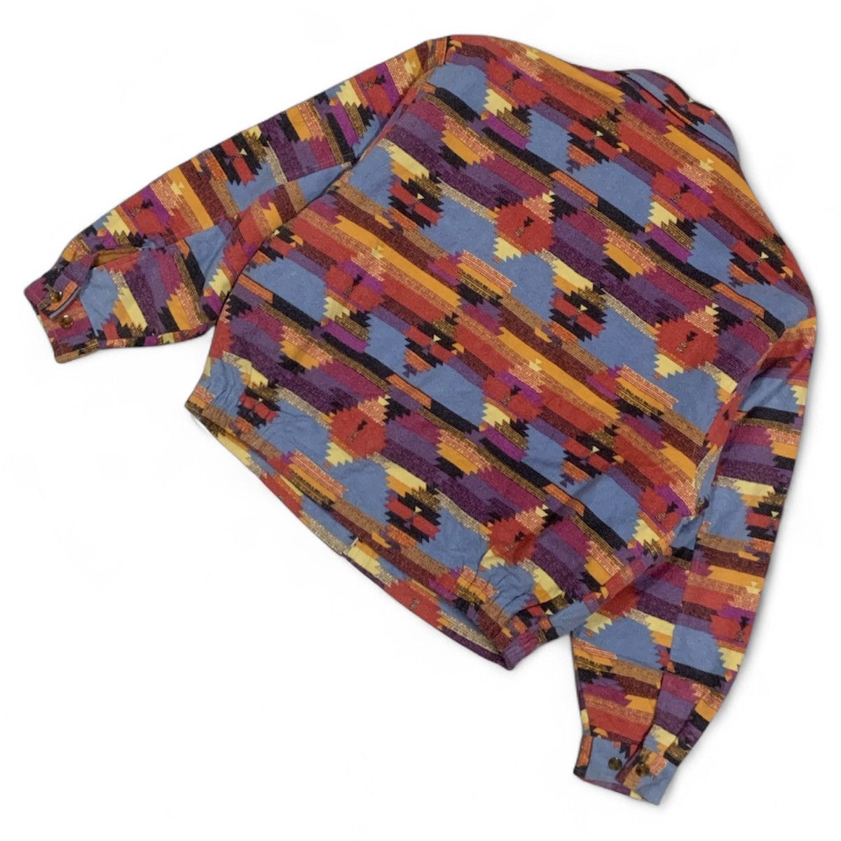 Japanese Brand Vtg Southwestern Aztec Print Quilted Blanket acket Size US M / EU 48-50 / 2 - 6 Thumbnail