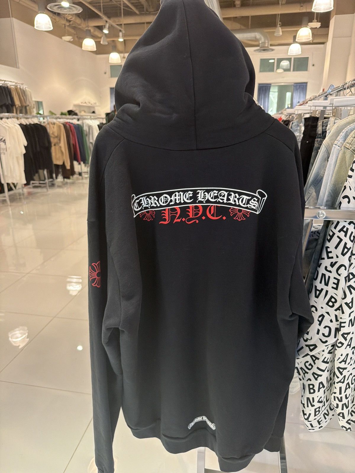 Chrome Hearts Chrome Hearts NYC Scroll Black Zip Up Size US XL / EU 56 / 4 - 1 Thumbnail