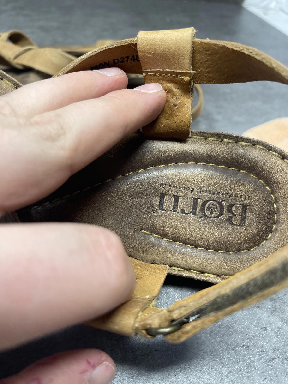 Born Born Sandals Womens Size 8 (39) Brown Leather Strappy Size US 8 / IT 38 - 8 Thumbnail