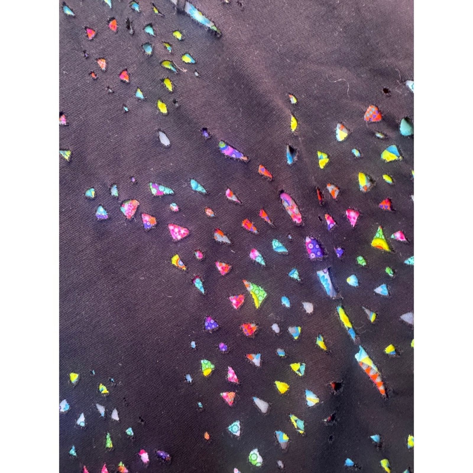 Desigual Desigual Black Cutout Dress with Colorful Mandala Print Size M / US 6-8 / IT 42-44 - 3 Thumbnail