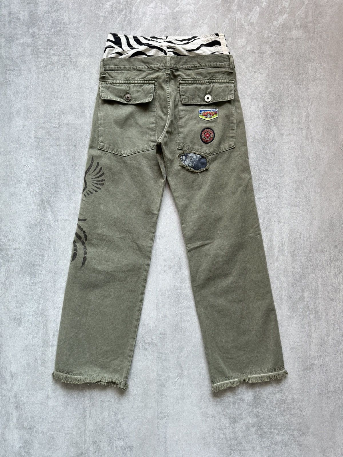 Japanese Brand Rag Restyle Fatigue Pants Double Waist REGRESTYLE Size 26" / US 2 / IT 38 - 2 Thumbnail