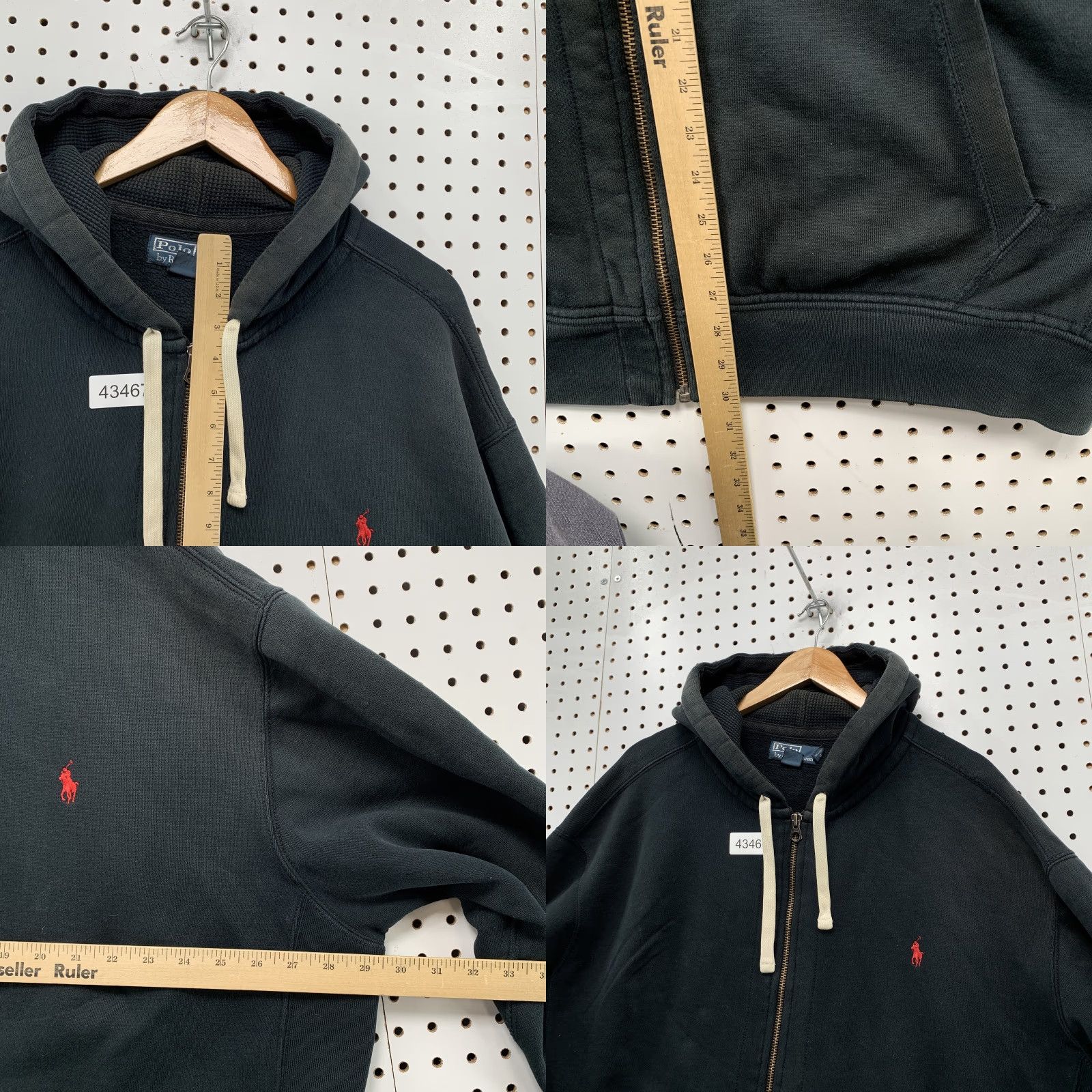 Polo Ralph Lauren Polo Ralph Lauren Zip Hoodie Sweatshirt Mens 3XB Big Black Thermal Hooded Size US XXL / EU 58 / 5 - 8 Thumbnail
