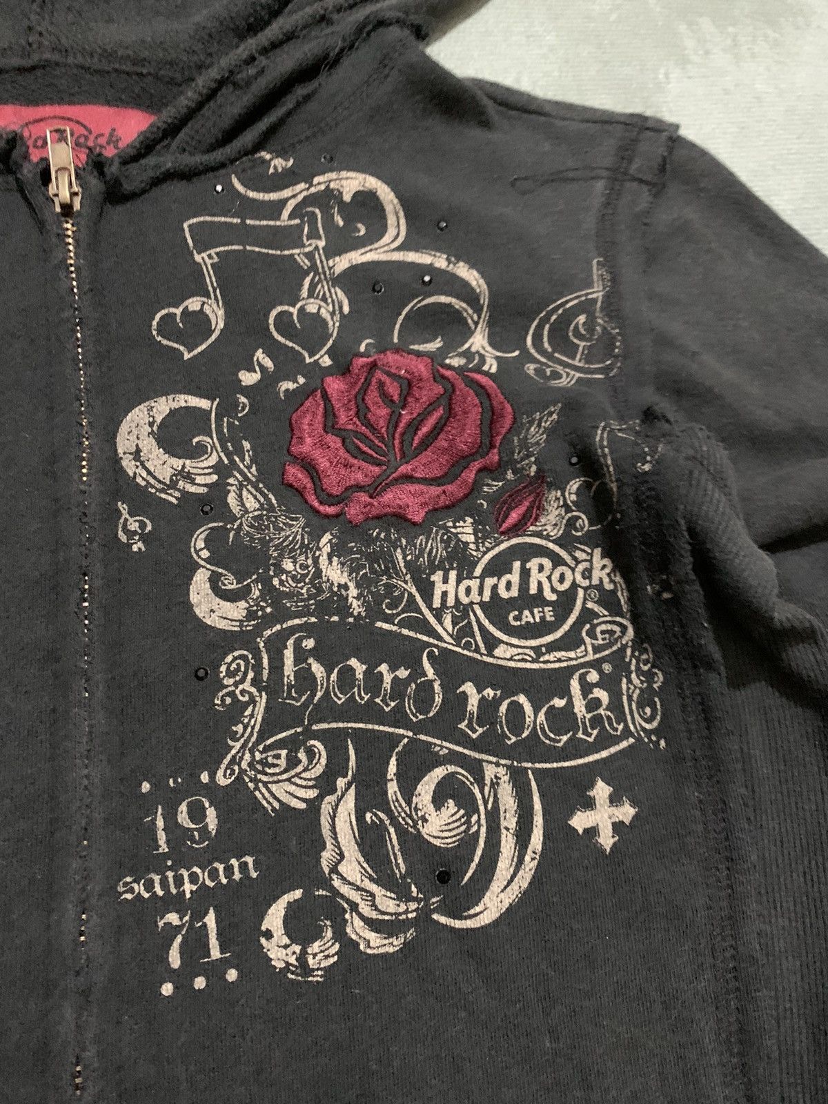 Hard Rock Cafe Y2K Hard Rock Cafe Saipan Ed Hardy Style Full Zip Hoodie Size S / US 4 / IT 40 - 3 Thumbnail