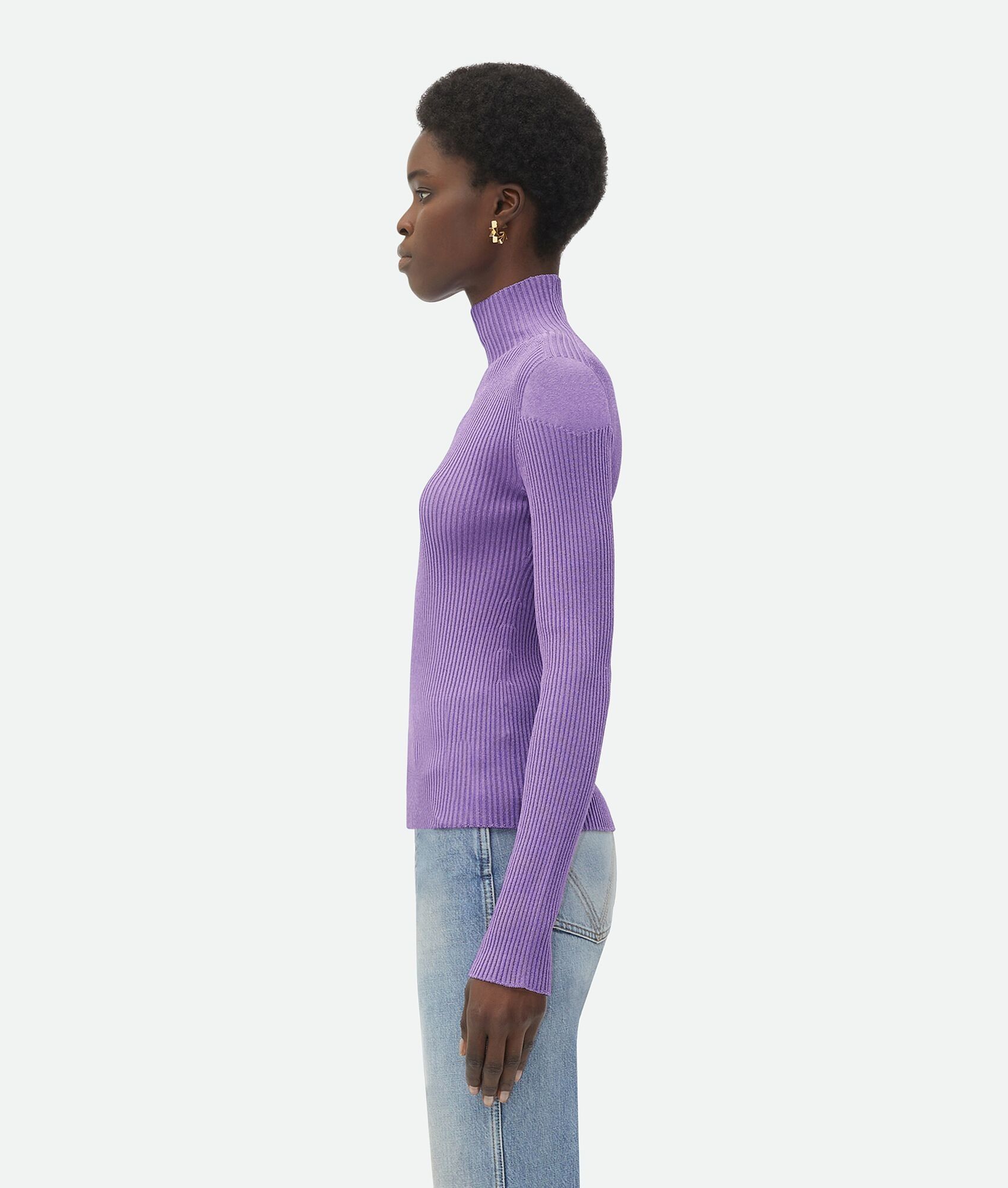 Bottega Veneta o1bcso1str0725 Light Silk Sweater in Heather Size XL / US 12-14 / IT 48-50 - 5 Thumbnail
