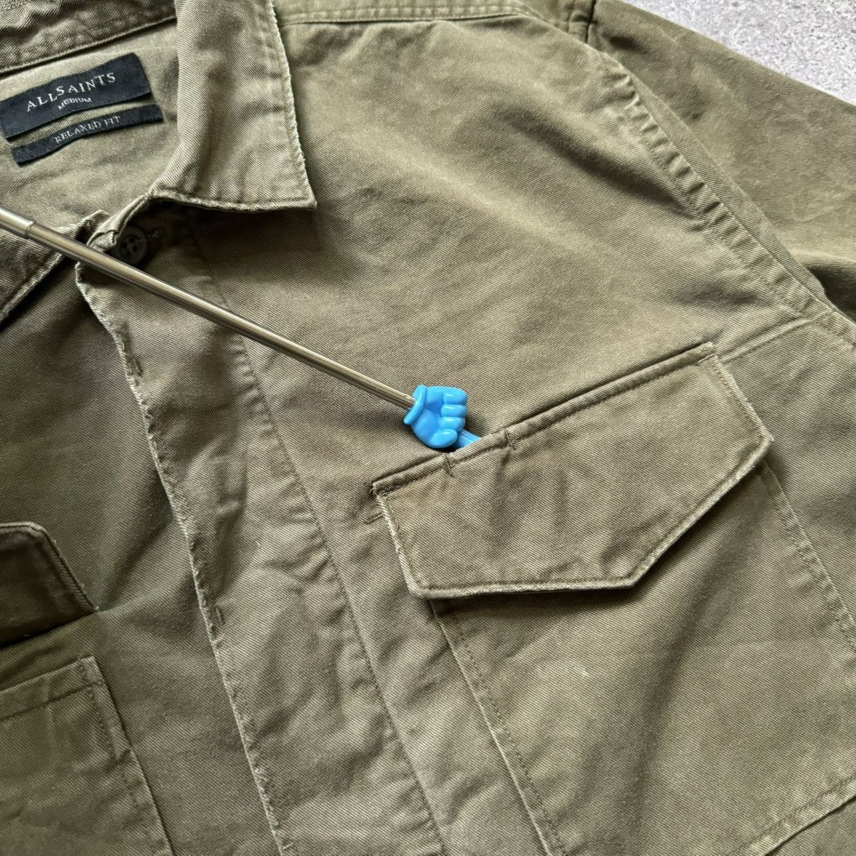 Allsaints All Saints Warrant Long Sleeve Shirt Army Green overshirt Size US M / EU 48-50 / 2 - 6 Thumbnail