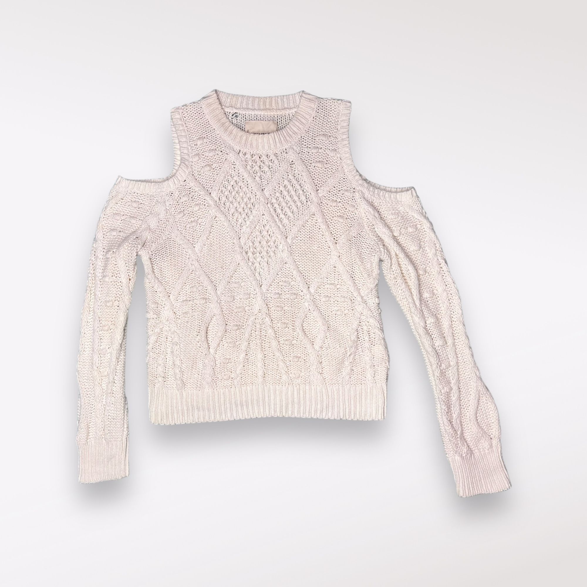 Lucky Brand Lucky Brand Open Knit Sweater Cold Shoulder Size Small Size S / US 4 / IT 40 - 8 Thumbnail