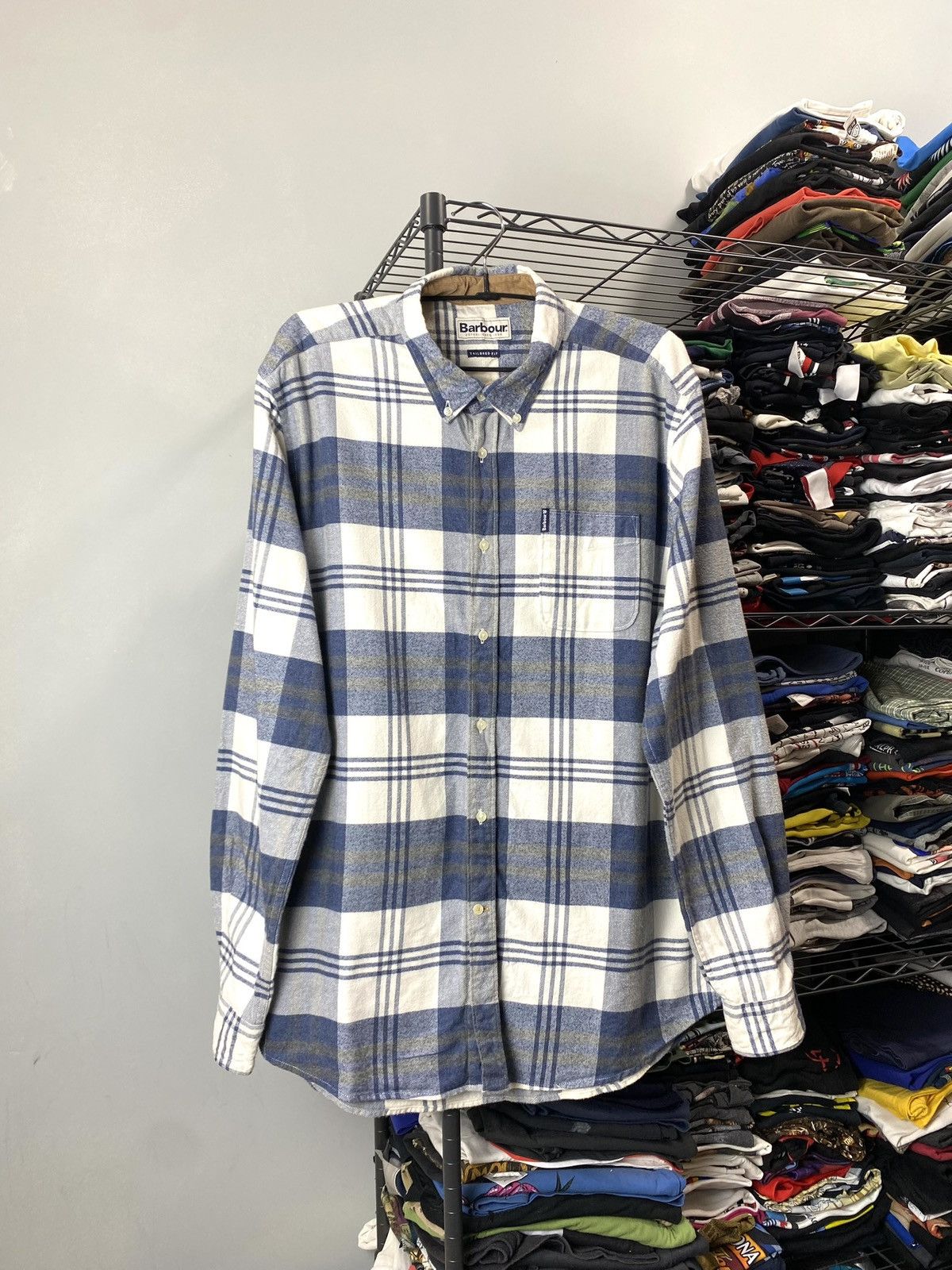 Barbour Vintage Barbour Flannel Shirt Plaid Checkered Size US XL / EU 56 / 4 - 2 Thumbnail