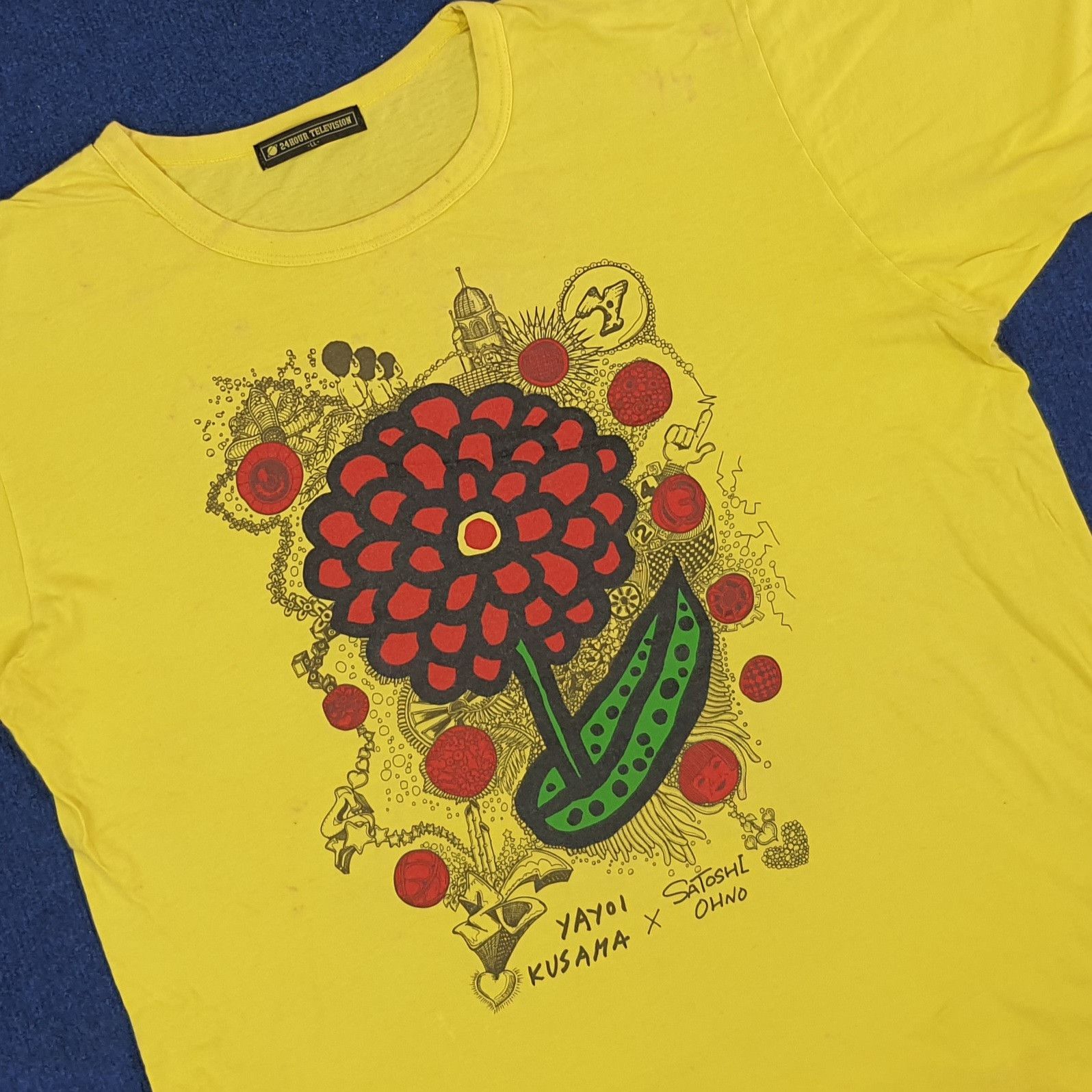 Japanese Brand × Vintage Vintage Yayoi Kusama x Satoshi Ohno Arashi Singer Tshirt Size US XL / EU 56 / 4 - 2 Thumbnail