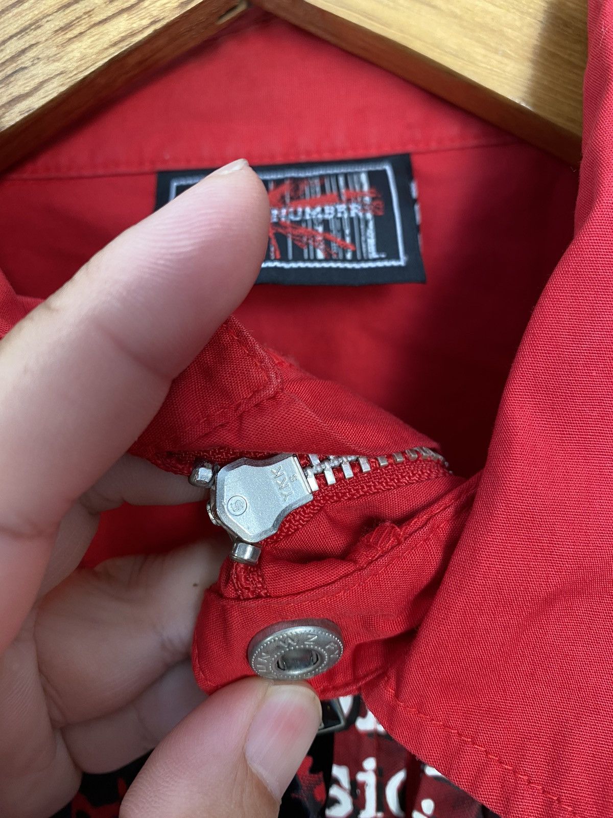 1990s Slash Number Japan Anarchy punk zipper shirt