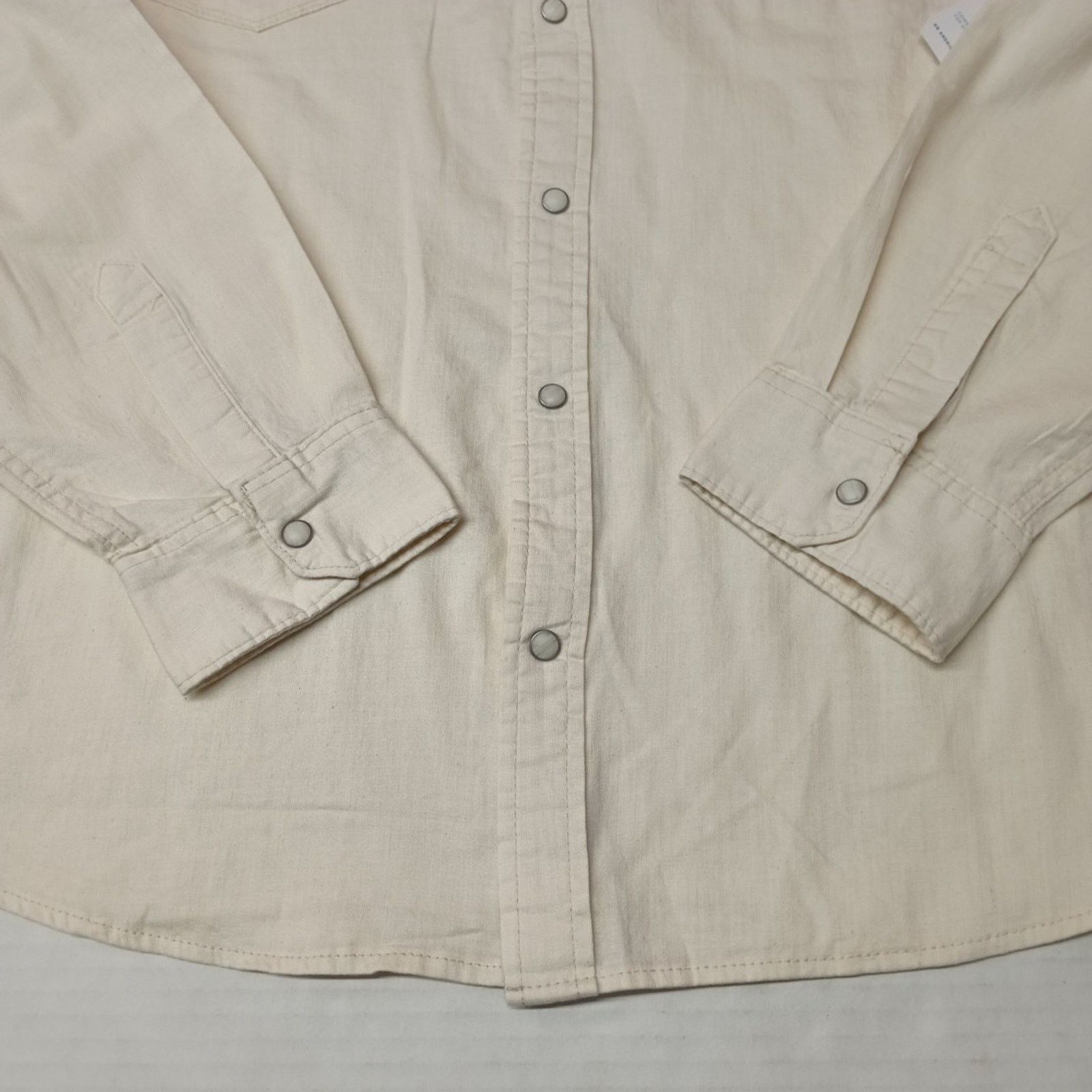 Wrangler Wrangler Snap Woven Shirt Men's 2XL XXL Cowboy Wash Beige Size US XXL / EU 58 / 5 - 2 Thumbnail