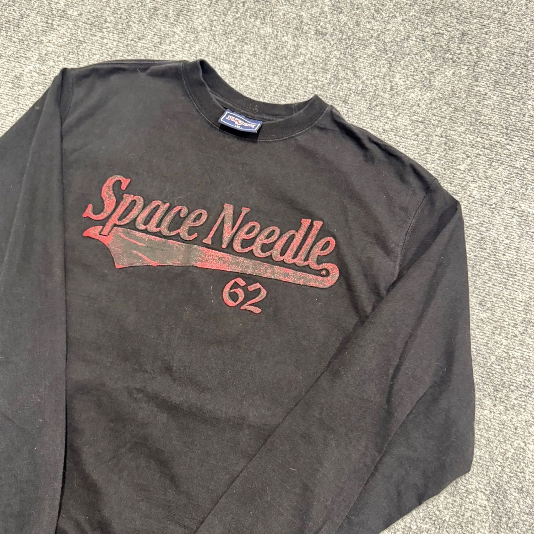 Jansport Jansport Sweatshirt Men Medium Space Needle #62 Faded Long Sleeve Black Mens Pullover Size M Adjustable Distressed Brand JanSport Sweatshirt Black Men Size US M / EU 48-50 / 2 - 2 Thumbnail