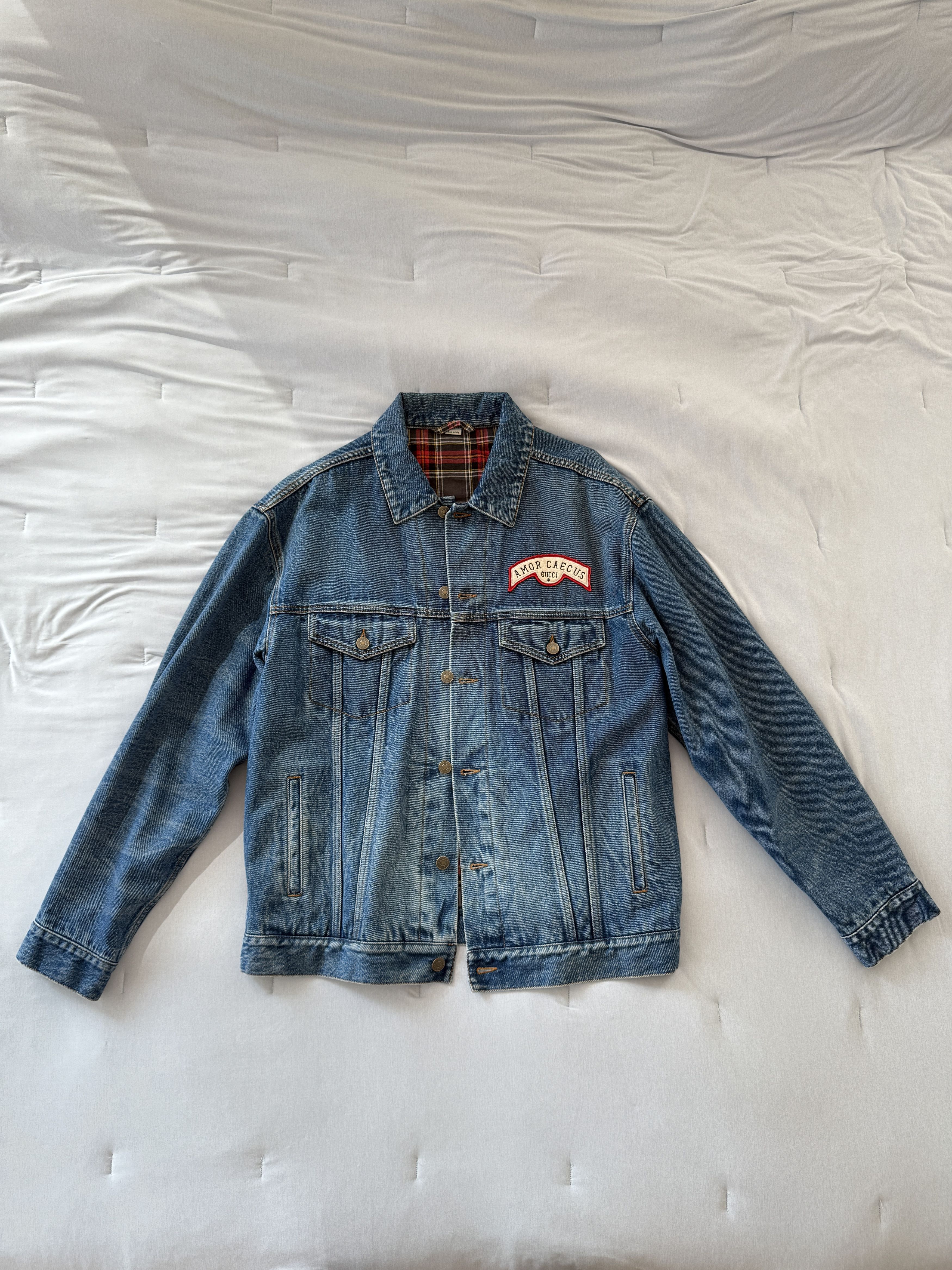 Gucci Gucci Amor Caecus Denim Jacket GUC410908 Size US S / EU 44-46 / 1 - 1 Thumbnail