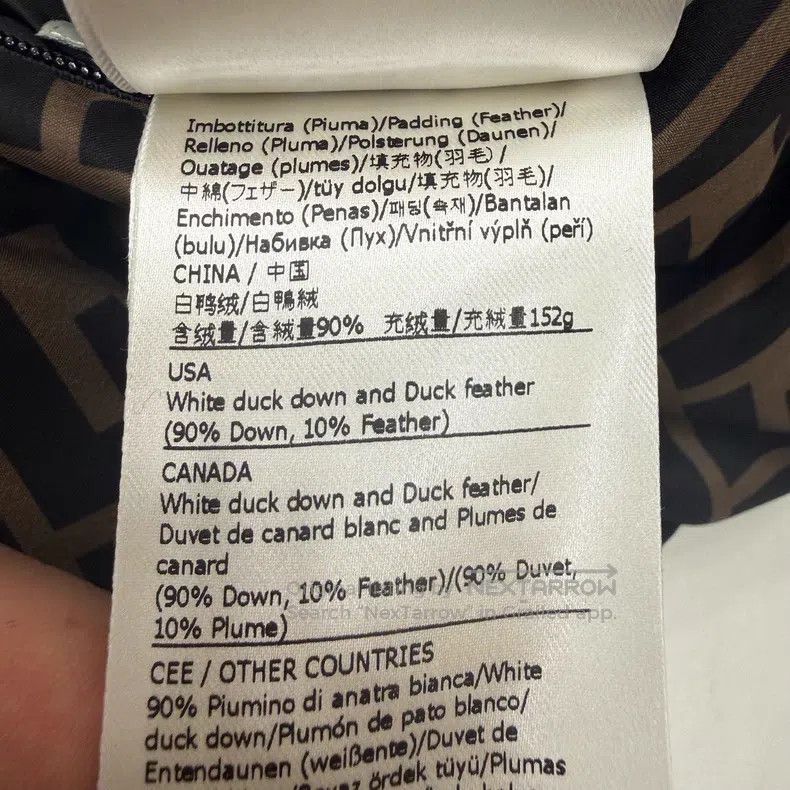 Fendi Fendi White Caramel Printed Double Sided Slim Fit Duck Dow Size XS / US 0-2 / IT 36-38 - 6 Thumbnail