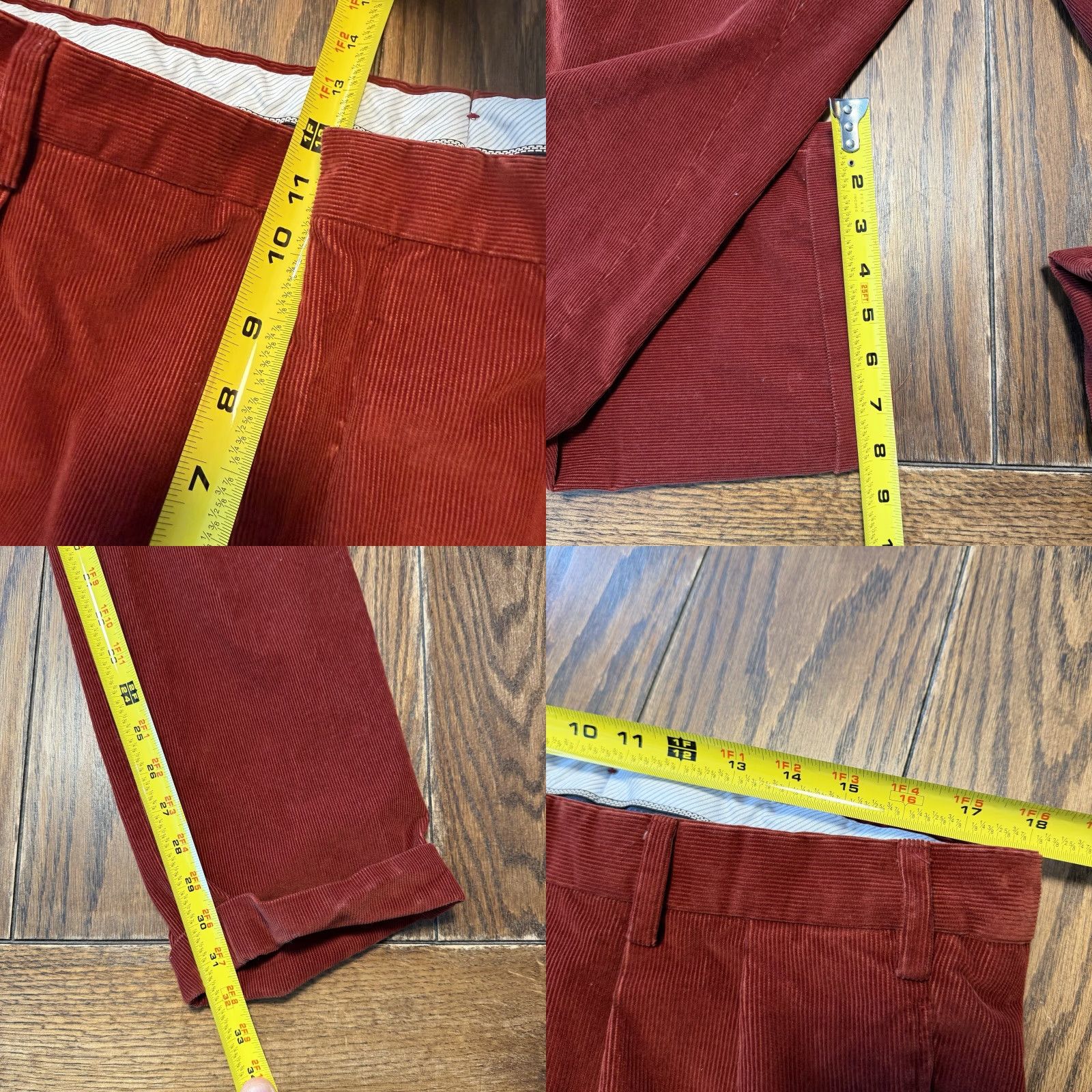 Velvet Ben Silver Charleston Pants Men’s 36x32 Brown Corduroy Velvet Italy Cuffed Size US 38 / EU 54 - 8 Thumbnail