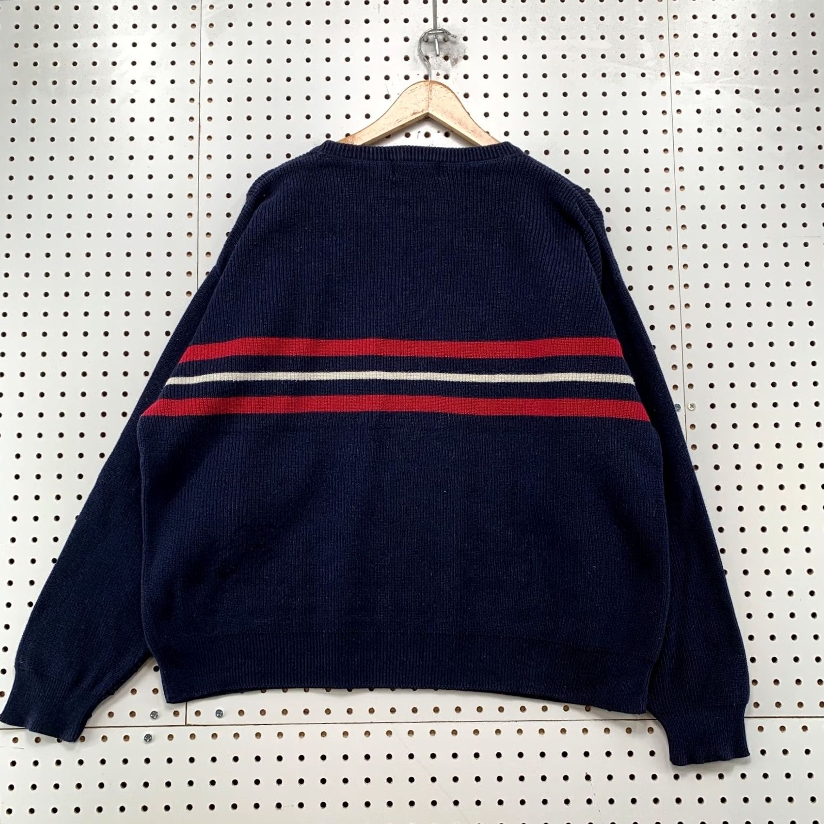 Eddie Bauer VINTAGE Eddie Bauer Knit Sweater Mens M Blue Striped Punk Mall Ribbed Pullover Shirt/ Sweater Size US M / EU 48-50 / 2 - 2 Thumbnail