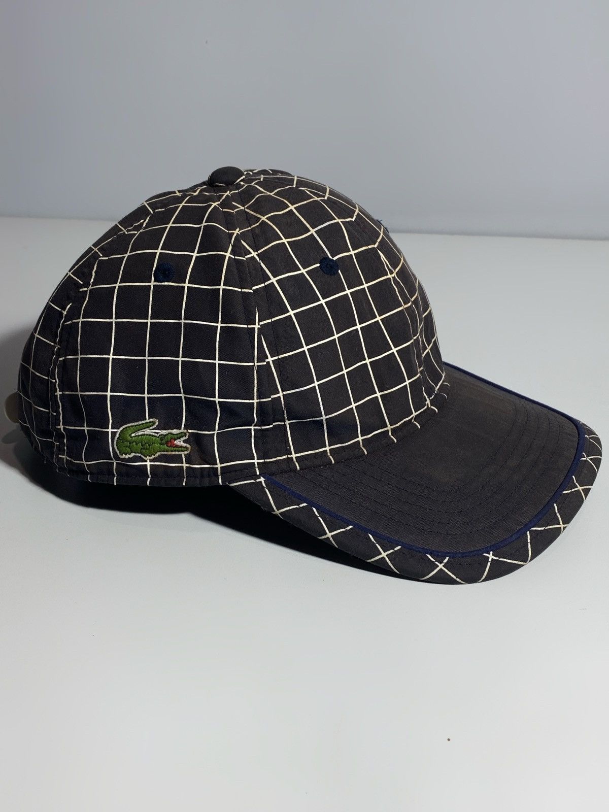 Vintage Lacoste Andy Roddick checked cap hat y2k streetwear