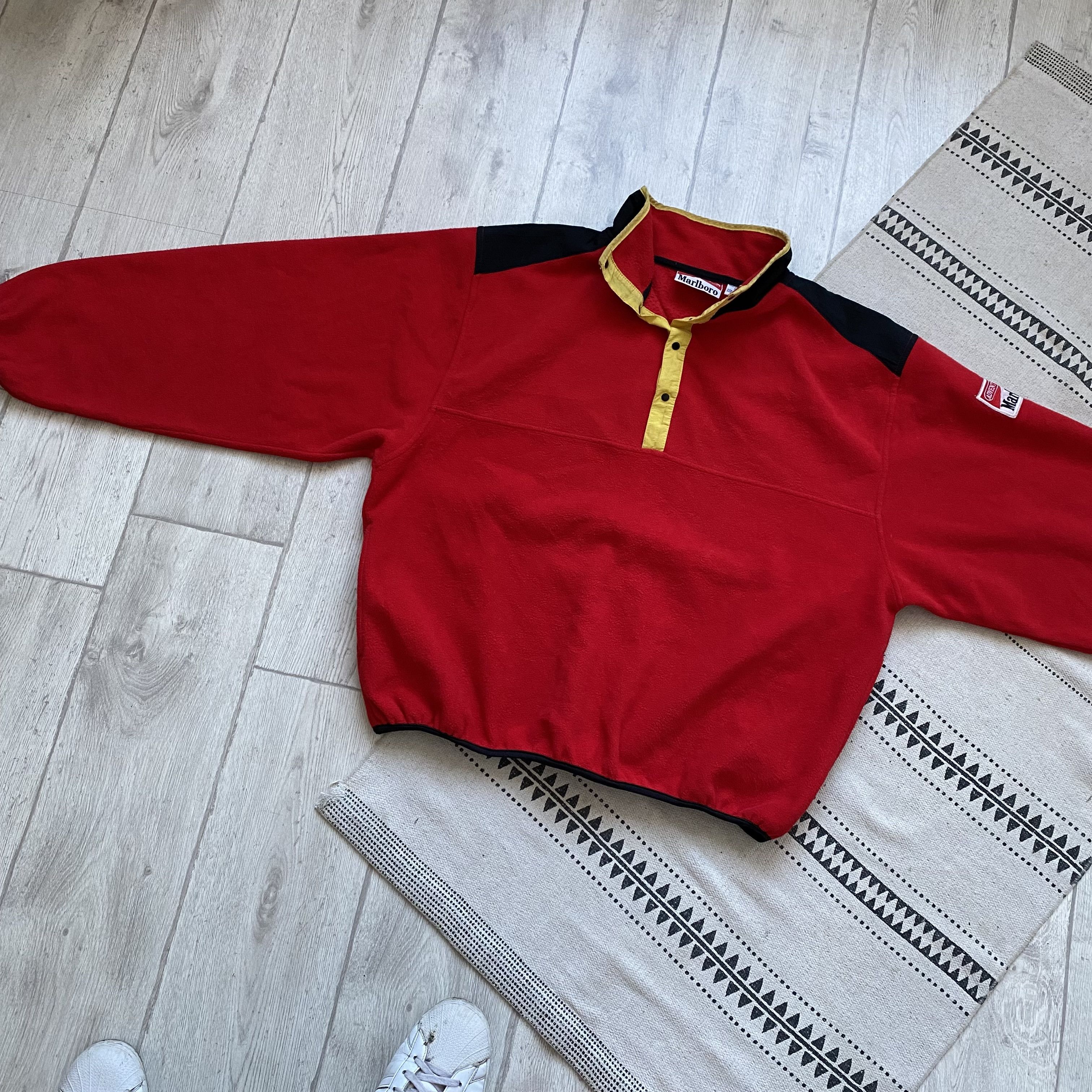Marlboro Vintage 90s Marlboro Fleece Sweater Patagonia Synchilla vibe Size US XL / EU 56 / 4 - 6 Thumbnail
