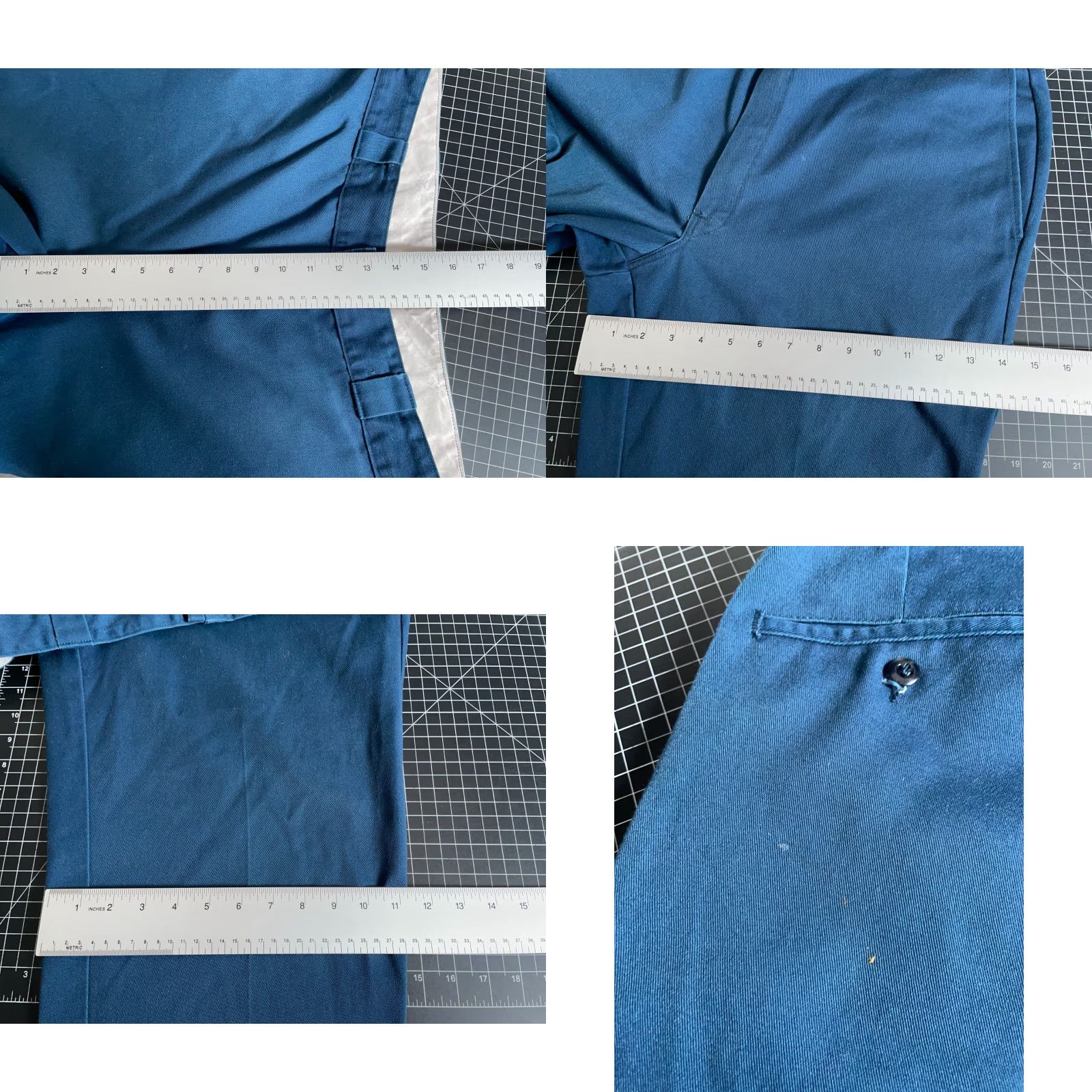 Dickies VINTAGE Dickies Work Pants Mens 36 x 28 Blue Lightweight Straight Leg Chino Workwear 90s Mens Size US 36 / EU 52 - 8 Thumbnail
