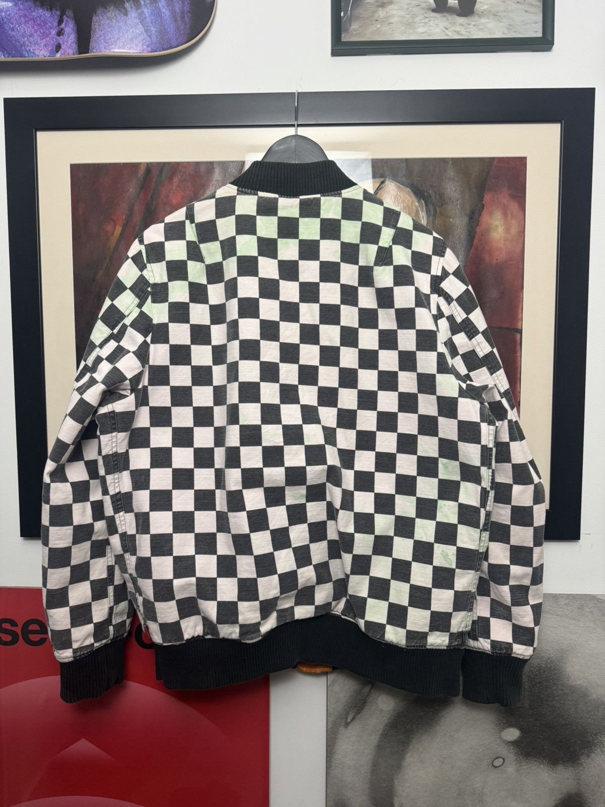 Supreme SS16 Supreme Reversible Checkered MA-1 Bomber Jacket Orange Size US L / EU 52-54 / 3 - 5 Thumbnail