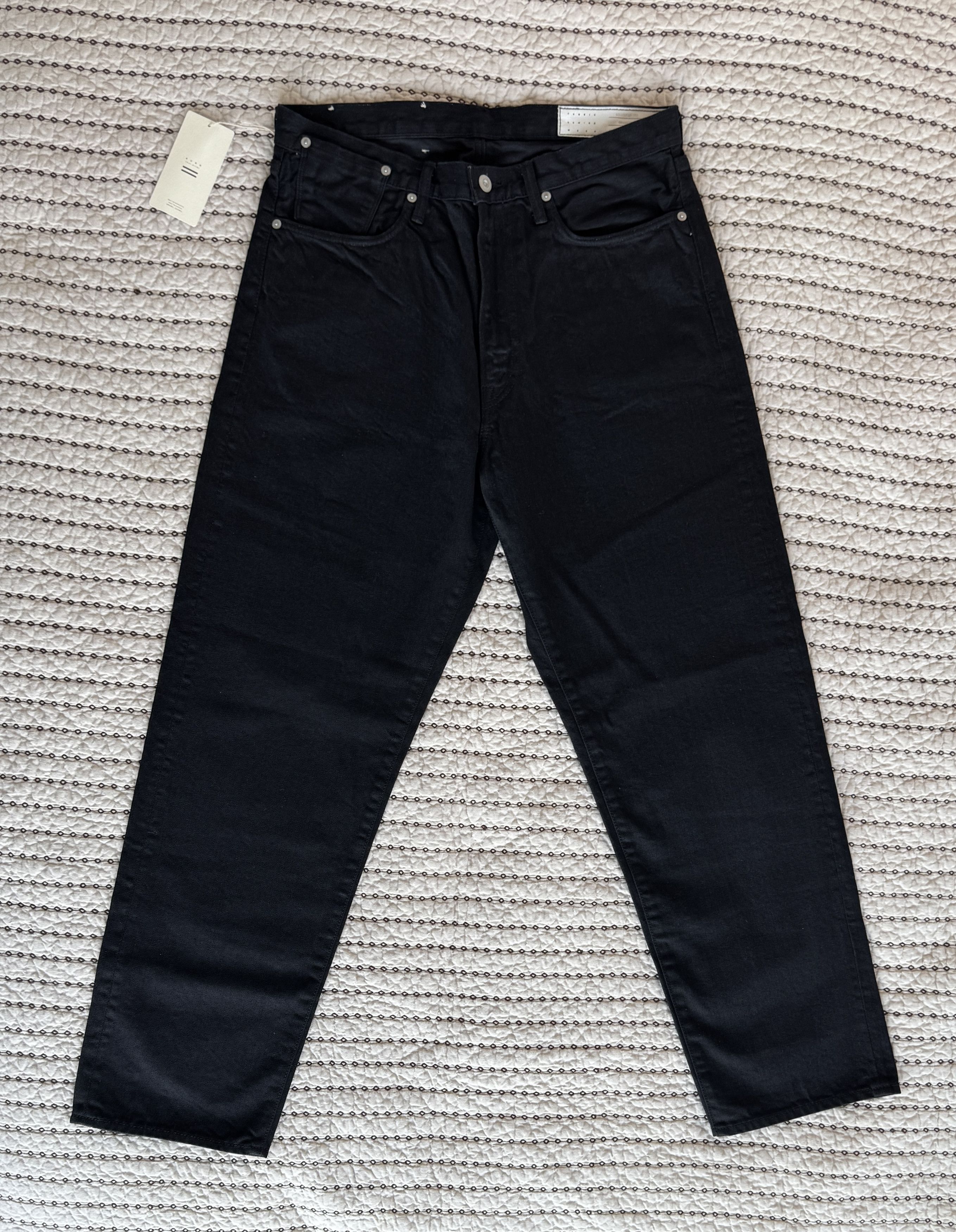KURO 2110 ANDERS BLACK SELVEDGE DENIM SIZE 31 NEW