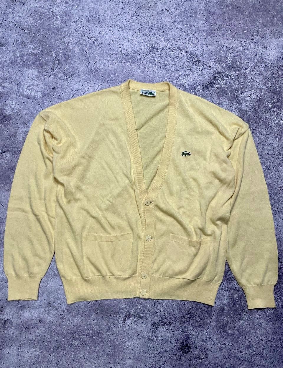 Lacoste × Vintage Vintage Lacoste Lemon Cardigan Sweater Size US XL / EU 56 / 4 - 1 Thumbnail