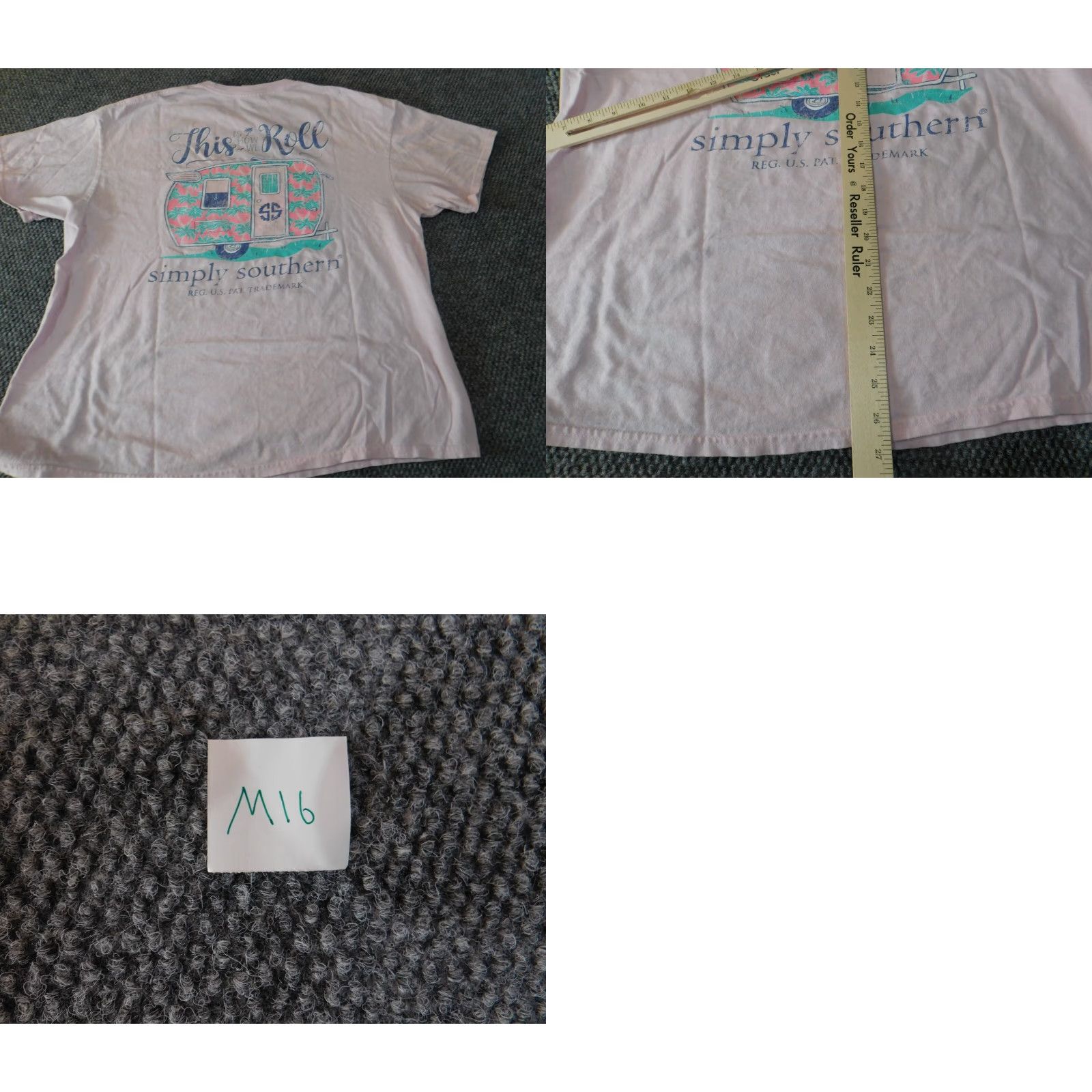 Pinko Simply Southern Shirt Mens XL Pink Graphic Crew Neck Short Sleeve Cotton Logo Regular Size US XL / EU 56 / 4 - 8 Thumbnail