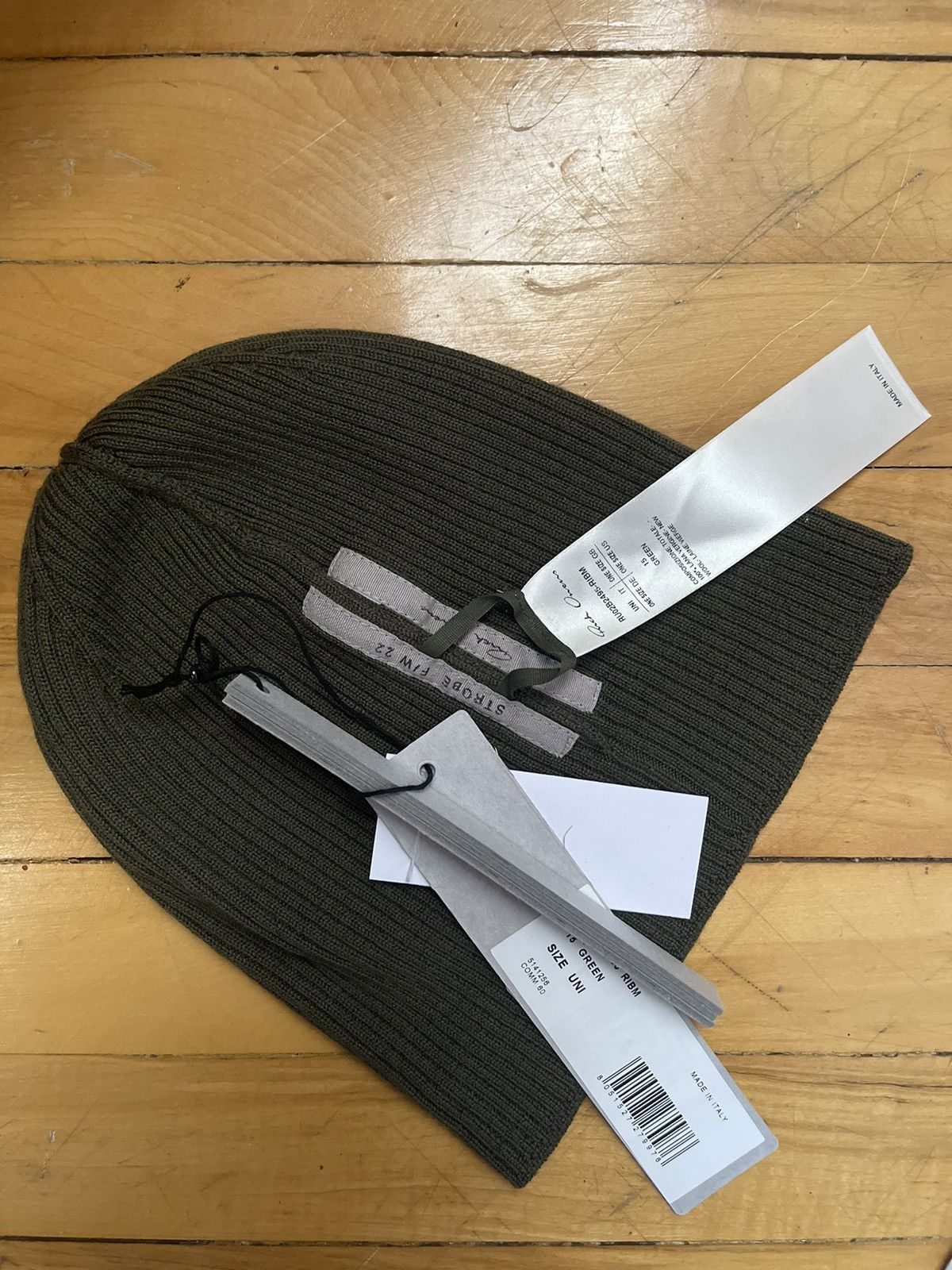 Rick Owens FW22 Strobe Light Wool Beanie Size ONE SIZE - 3 Thumbnail