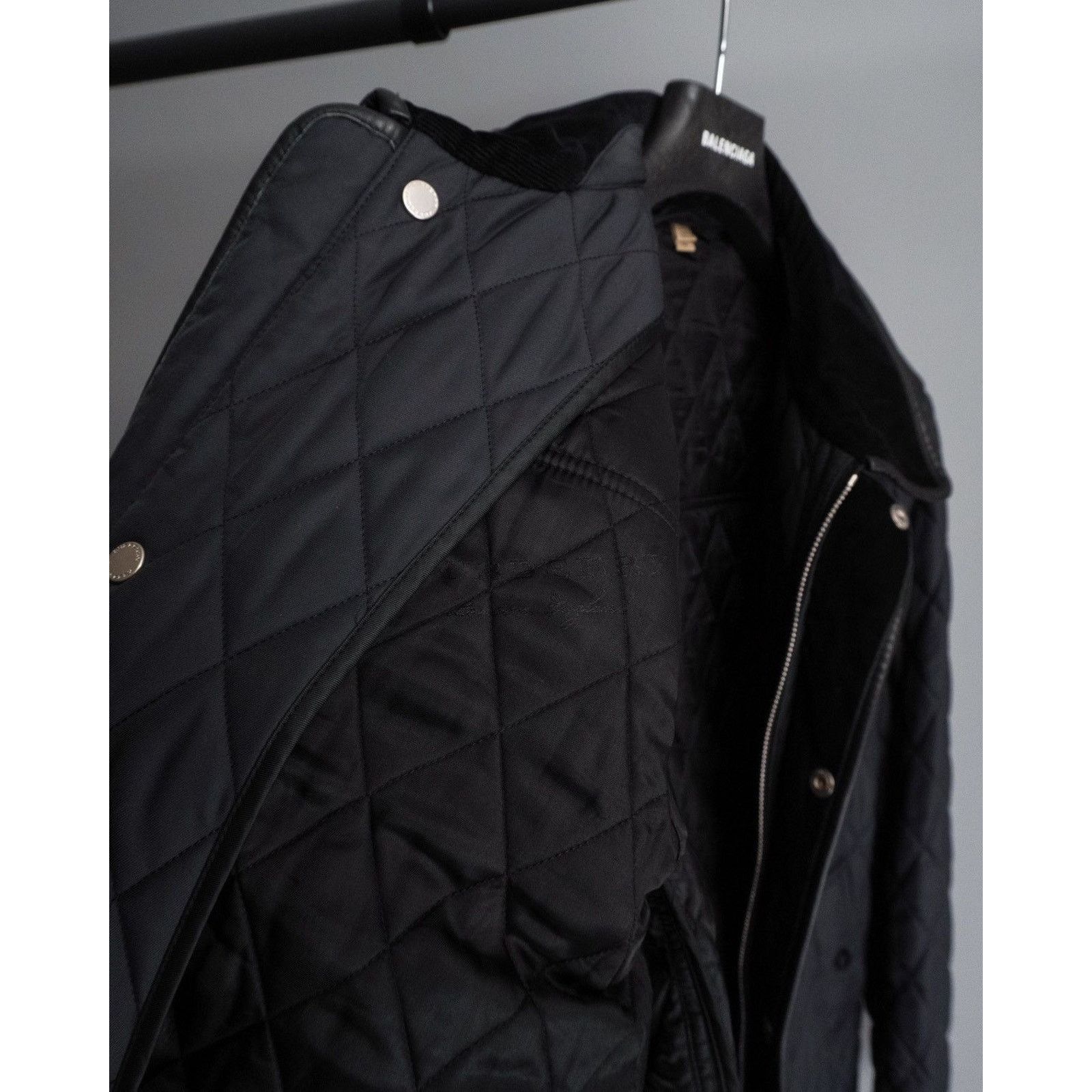 Burberry Burberry quilted cord collar black lamb leather jacket Size US L / EU 52-54 / 3 - 19 Thumbnail