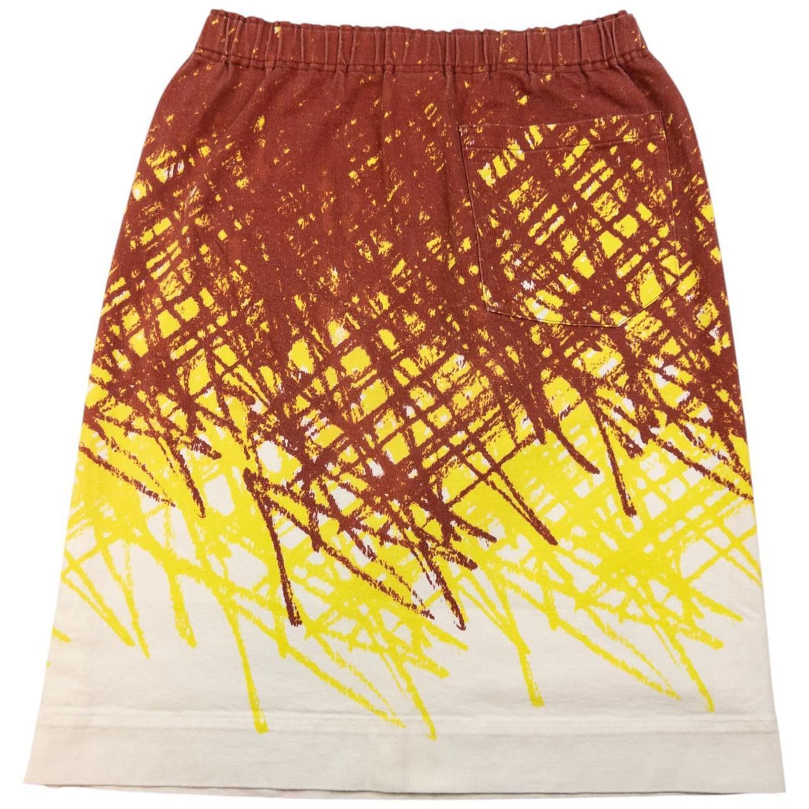 Issey Miyake Vintage Issey Miyake Me Scribble Print Skirt Womens Size W30 Size 32" / US 10 / IT 46 - 2 Thumbnail