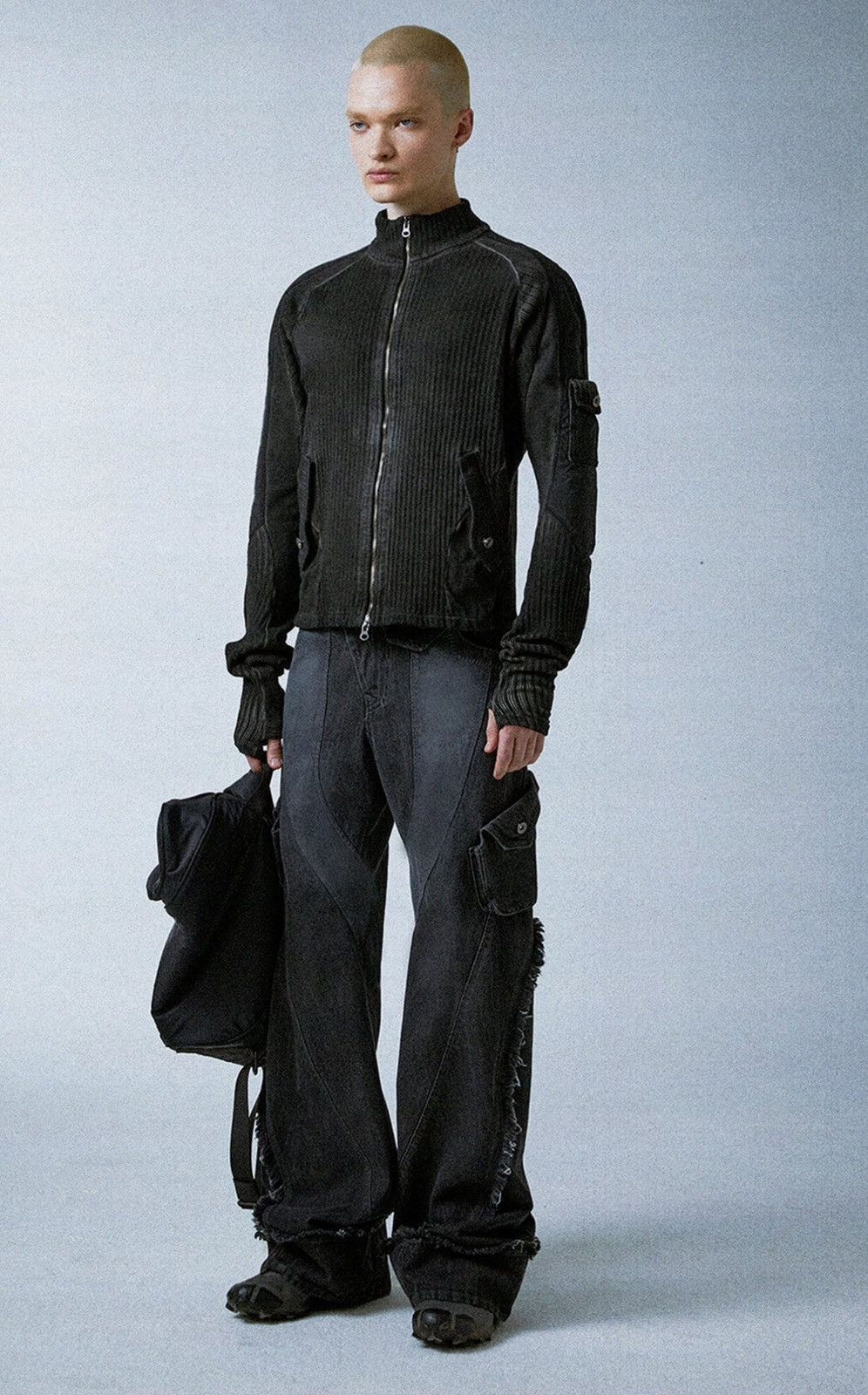 Other Ae synctx wide cargo denim pants charcoal size large Size US 34 / EU 50 - 2 Thumbnail