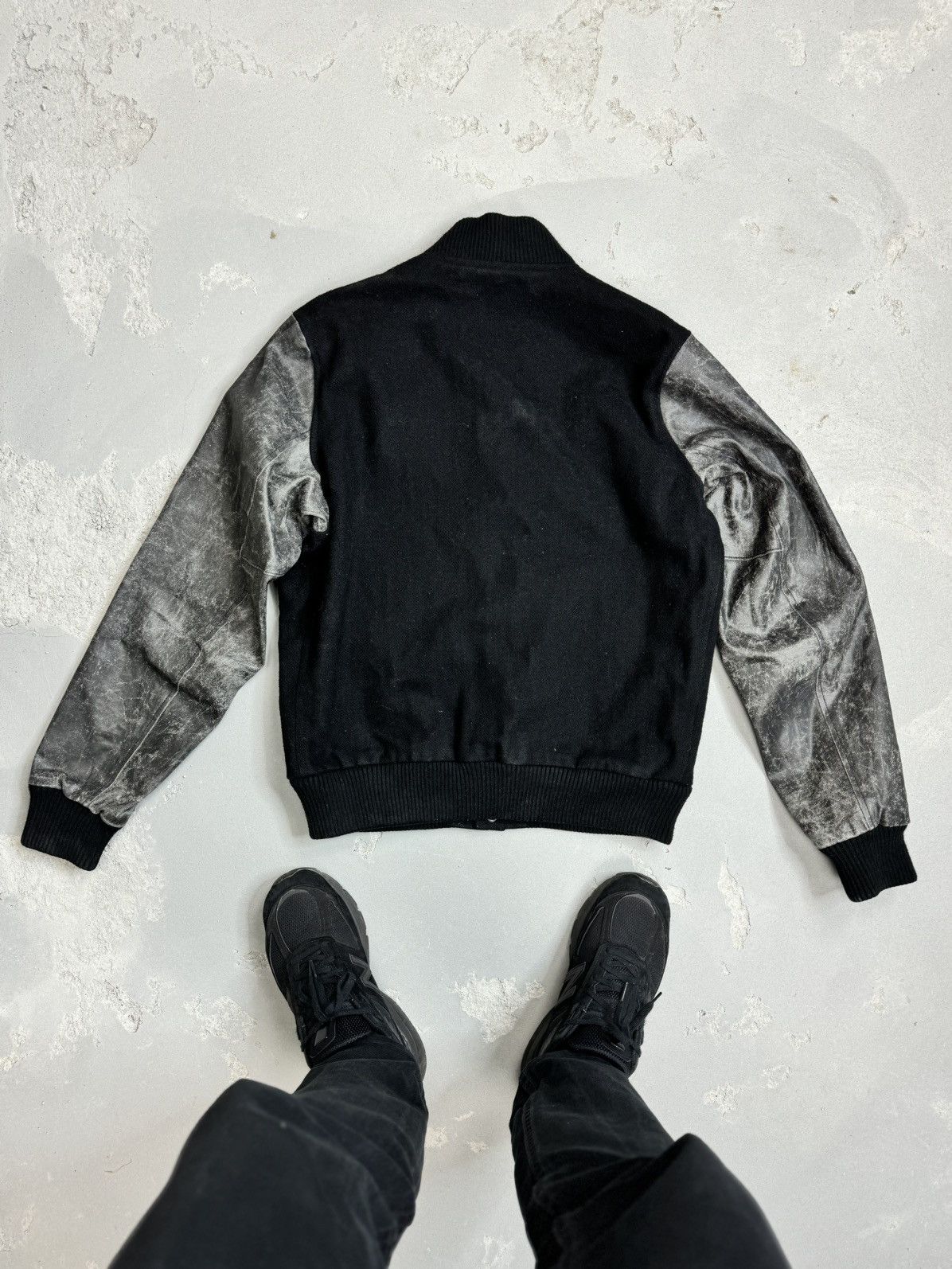 Japanese Brand × Polo Ralph Lauren × Vintage Ralph Lauren Small Black Panther Jacket RRL Leather Varsity Size US S / EU 44-46 / 1 - 3 Thumbnail