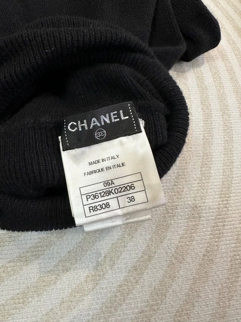 Other Chanel High-necked black-bordered cashmere sweater Size XS / US 0-2 / IT 36-38 - 4 Thumbnail
