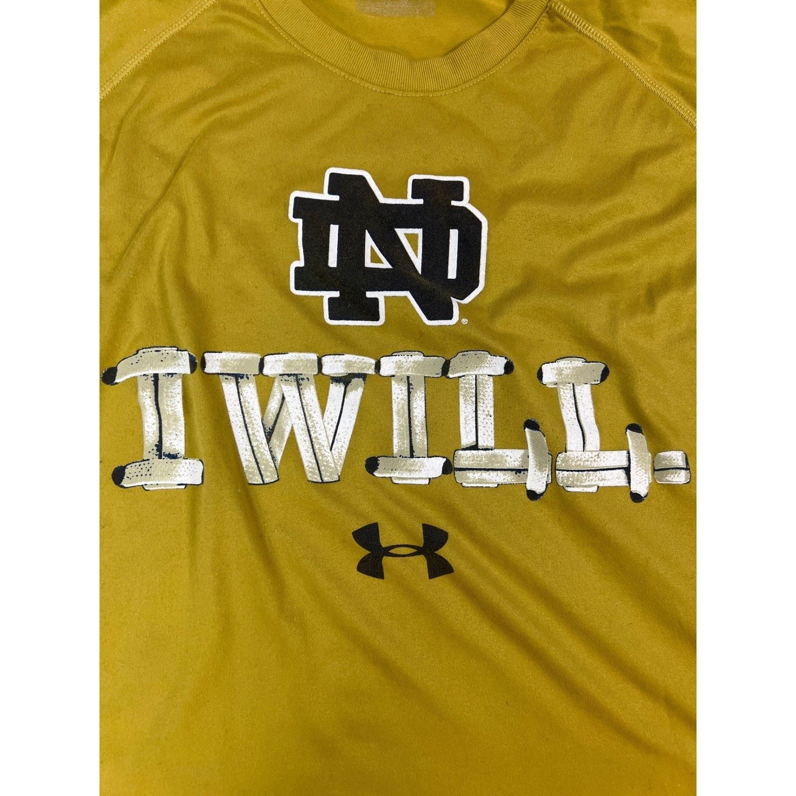 Under Armour Under Armour Dame Fighting Irish TShirt Mens Gold Size XL Size US XL / EU 56 / 4 - 2 Thumbnail