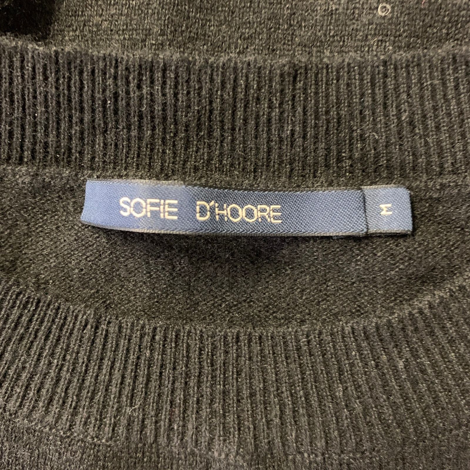 SOFIE D'HOORE SOFIE D'HOORE Size M Black Wool Cashmere Crewneck Sweater Size M / US 6-8 / IT 42-44 - 4 Thumbnail