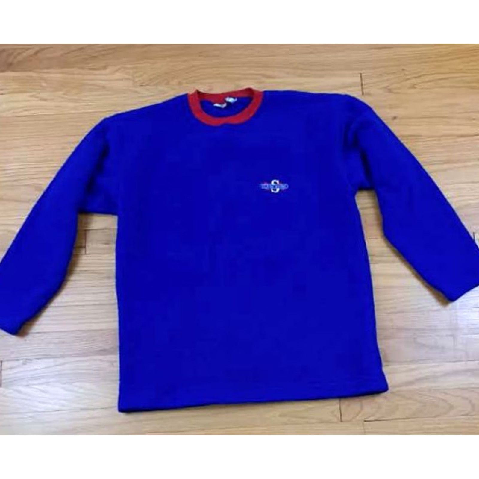 Guess VINTAGE Guess Sport Sweatshirt Medium M Blue-Red Trim USA Made Mens Size US M / EU 48-50 / 2 - 2 Thumbnail