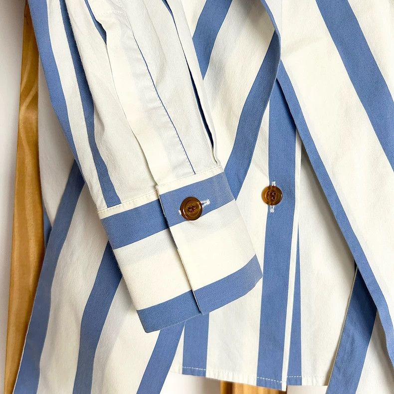 Vivienne Westwood Vivienne Westwood Blue striped bow tie shirt Size XS / US 0-2 / IT 36-38 - 6 Thumbnail