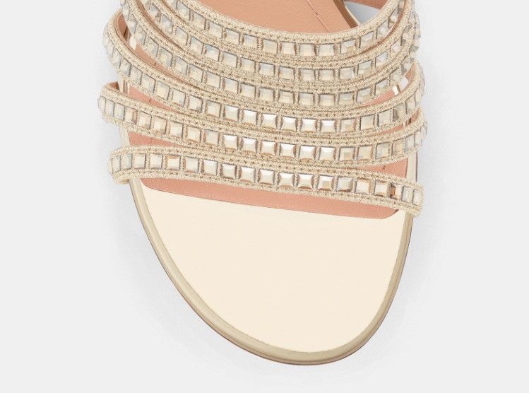 Dior o1w1db11024 Gem Heeled Slides in Gold Size US 6 / IT 36 - 5 Thumbnail