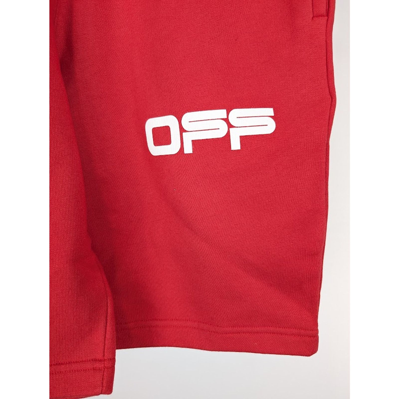 Off-White o1rshd1 Airport Tape Sweatshort in Red Multicolor Size US 28 / EU 44 - 5 Thumbnail