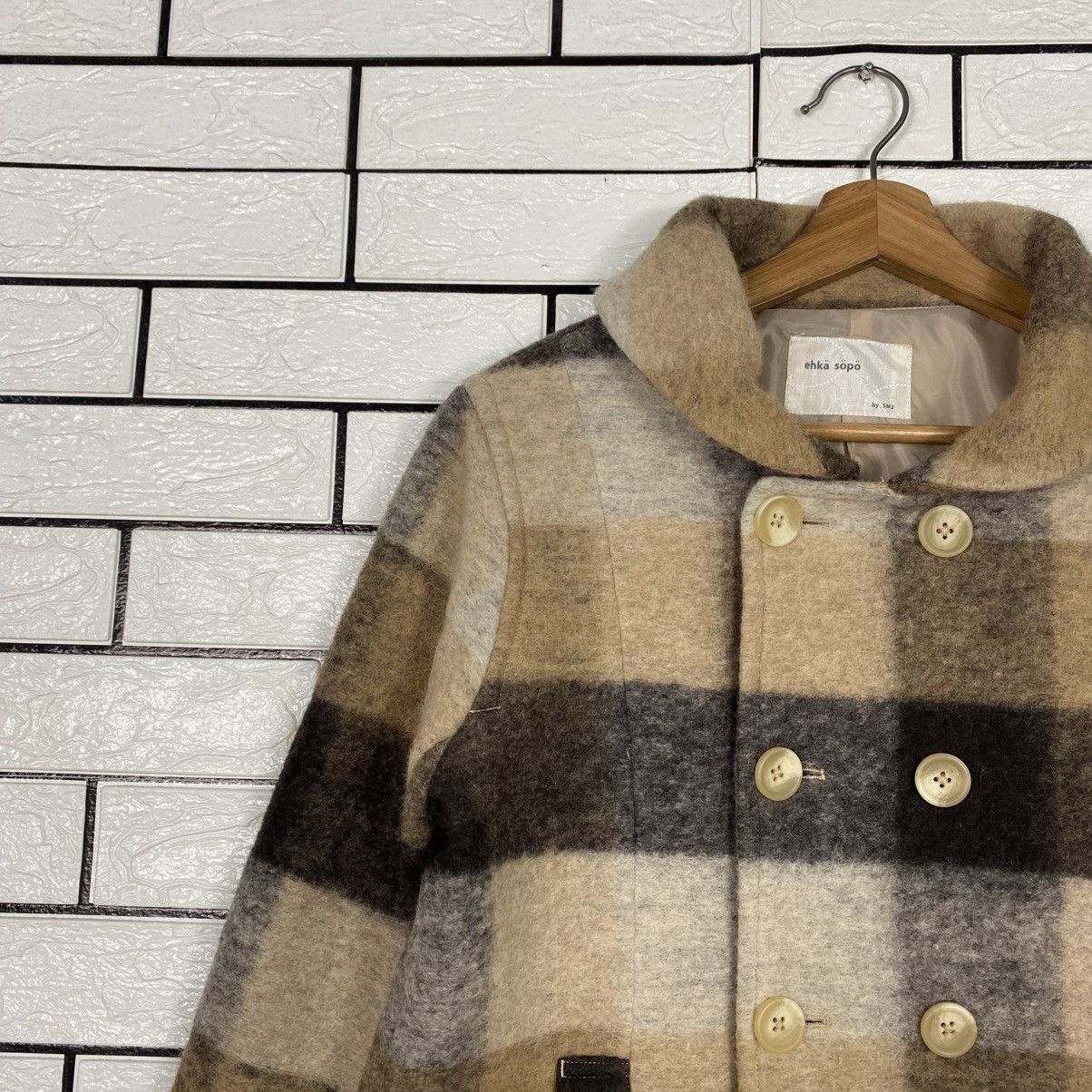 Japanese Brand 📌Vintage Wool Jacket Tartan Design Ehka Sopo Issey Miyake Size US M / EU 48-50 / 2 - 8 Thumbnail