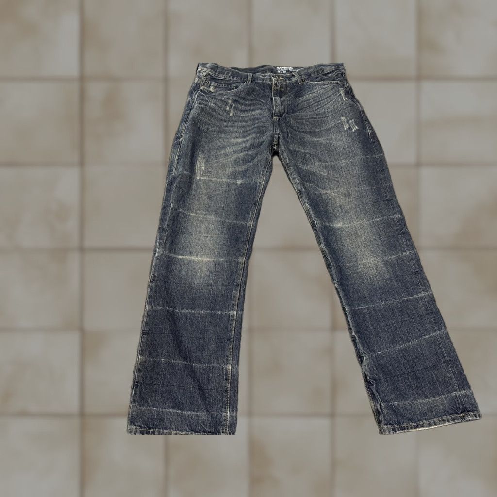 Sean John Sean John Jeans Mens 36x32 Hamilton Relaxed Fit Blue Denim Distressed Pockets Straight Cross-Brand Wrangler Size US 36 / EU 52 - 1 Thumbnail