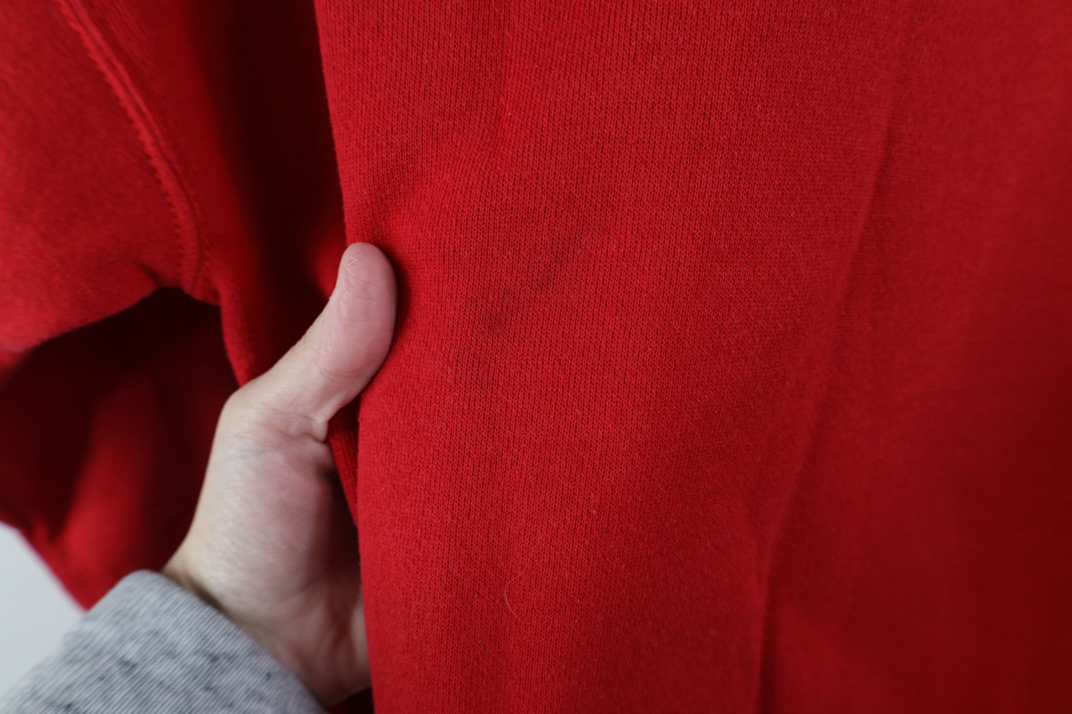 Vintage Vintage 70s 80s University Mock Neck Sweatshirt Red USA Size L / US 10 / IT 46 - 9 Thumbnail