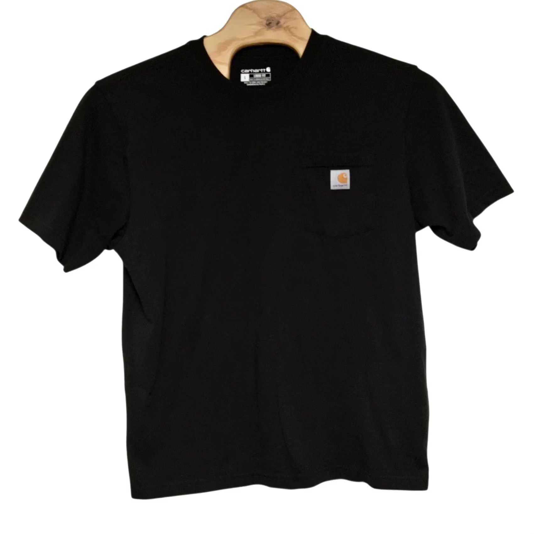 Carhartt Carhartt K87 T Shirt Black XXL Loose Fit 2XL PreLoved 100% Heavy Cotton Logo Pocket Crew Neck Men Shirt Regular Modern Classic Mens HERITAGE Size US L / EU 52-54 / 3 - 2 Thumbnail