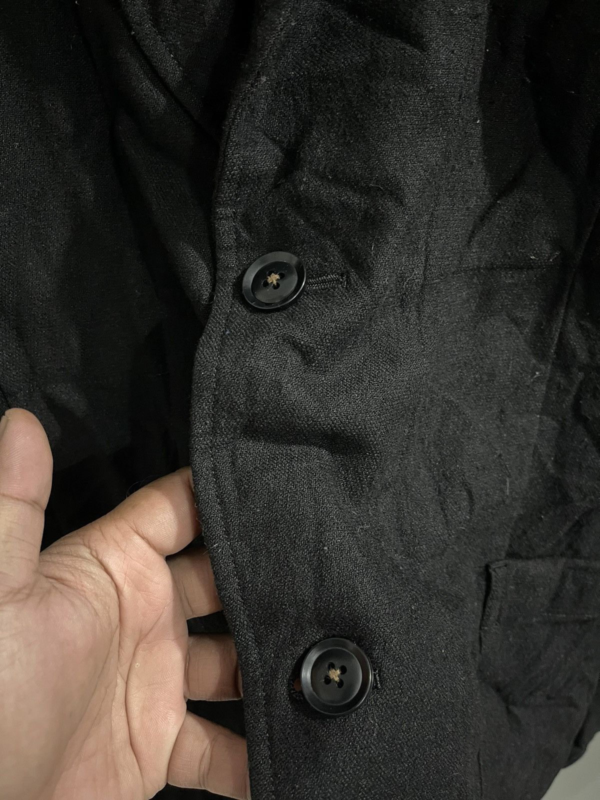 Yohji Yamamoto Vintage Yohji Yamamoto Pour Homme Wool Jacket Size US L / EU 52-54 / 3 - 7 Thumbnail
