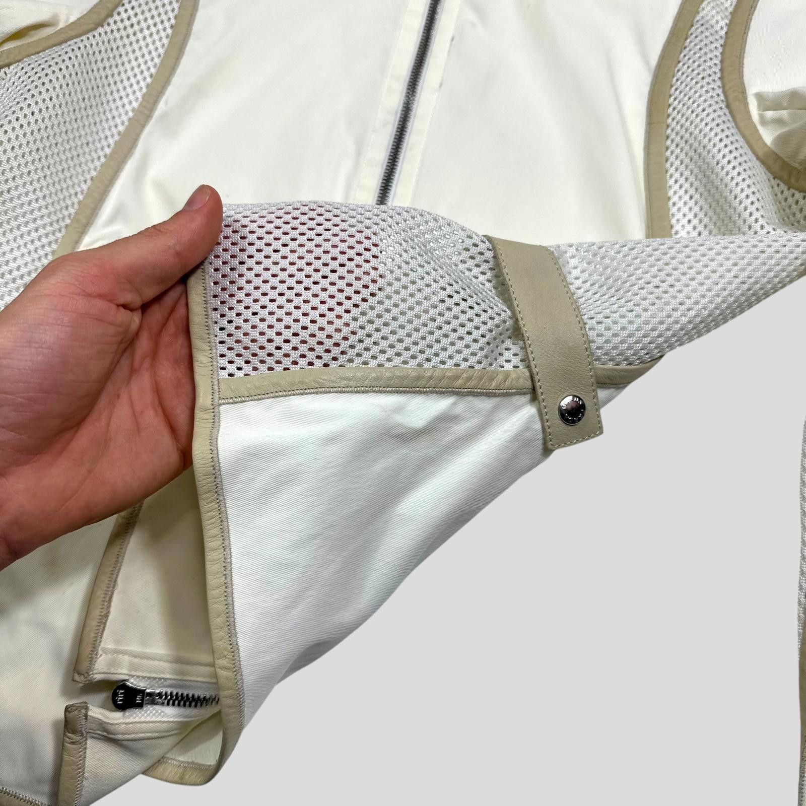Prada Prada Sport SS00 Mesh and Leather Nylon Moto Jacket - IT44 Size M / US 6-8 / IT 42-44 - 3 Thumbnail